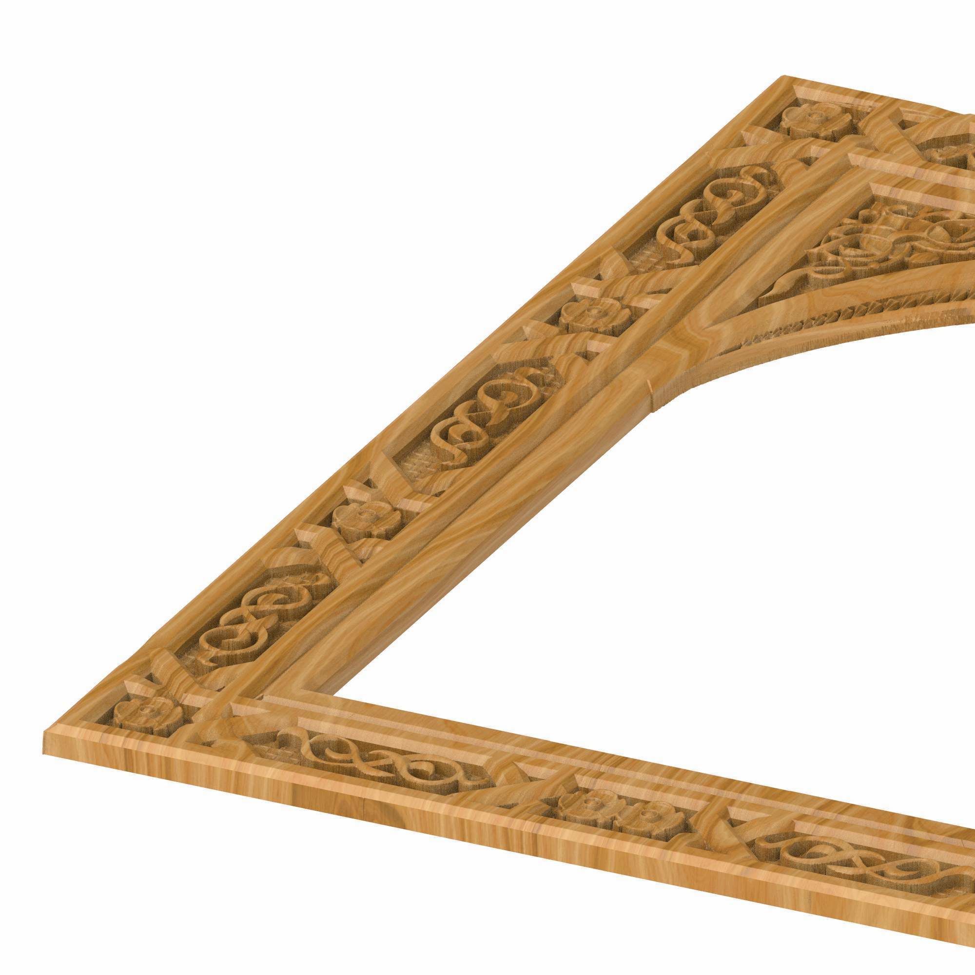Carved picture frame STL 3D model_2