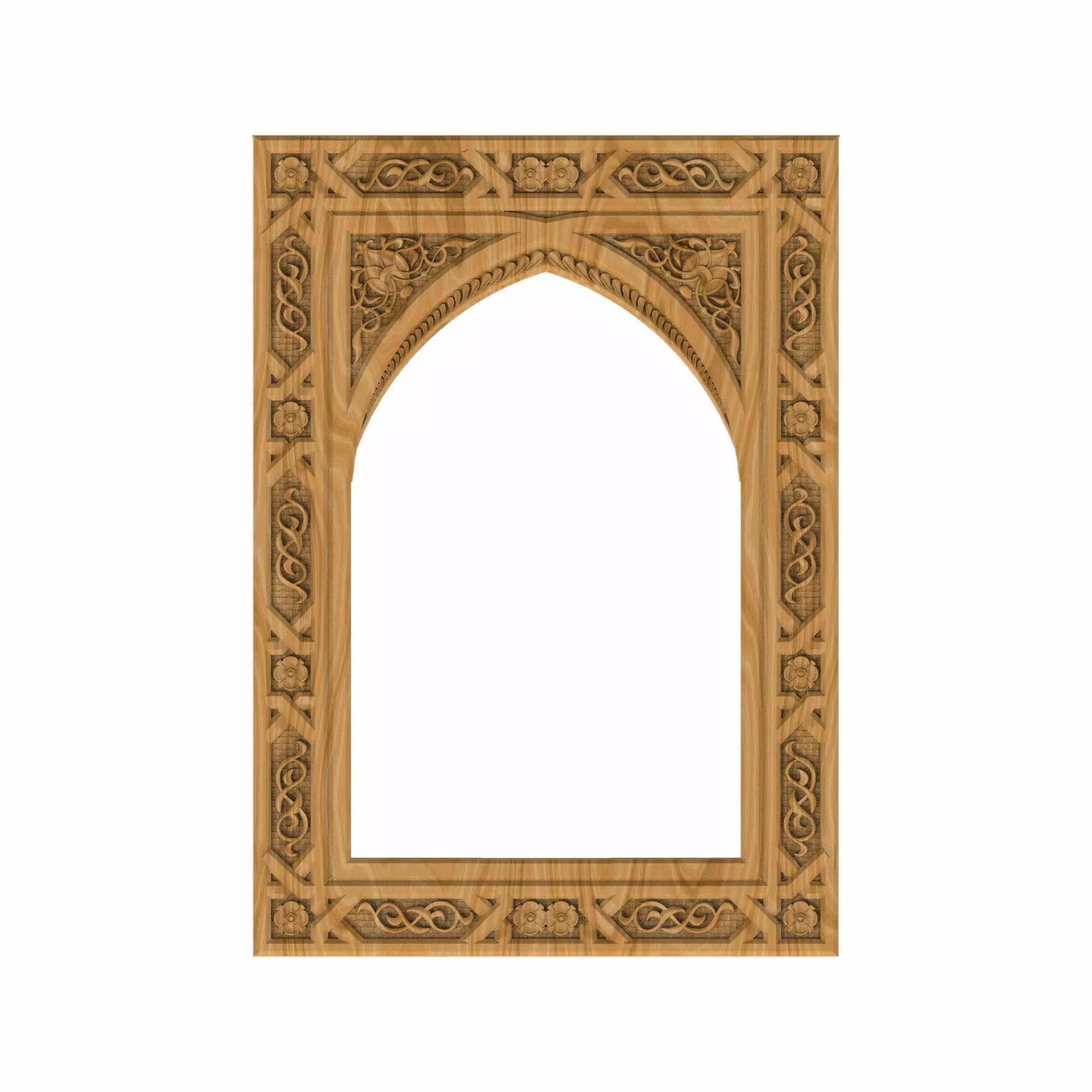 Carved picture frame STL 3D model_0