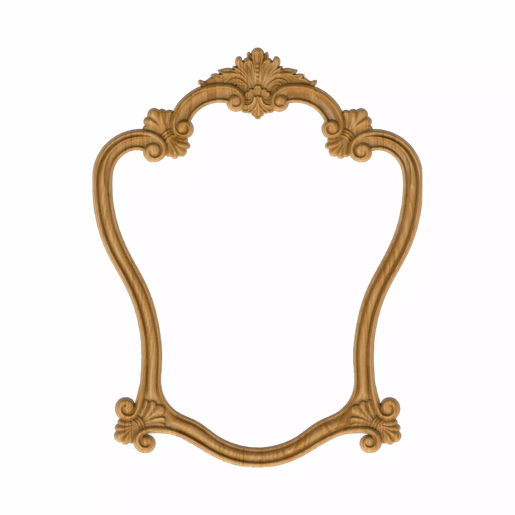Carved picture frame STL 3D model_0