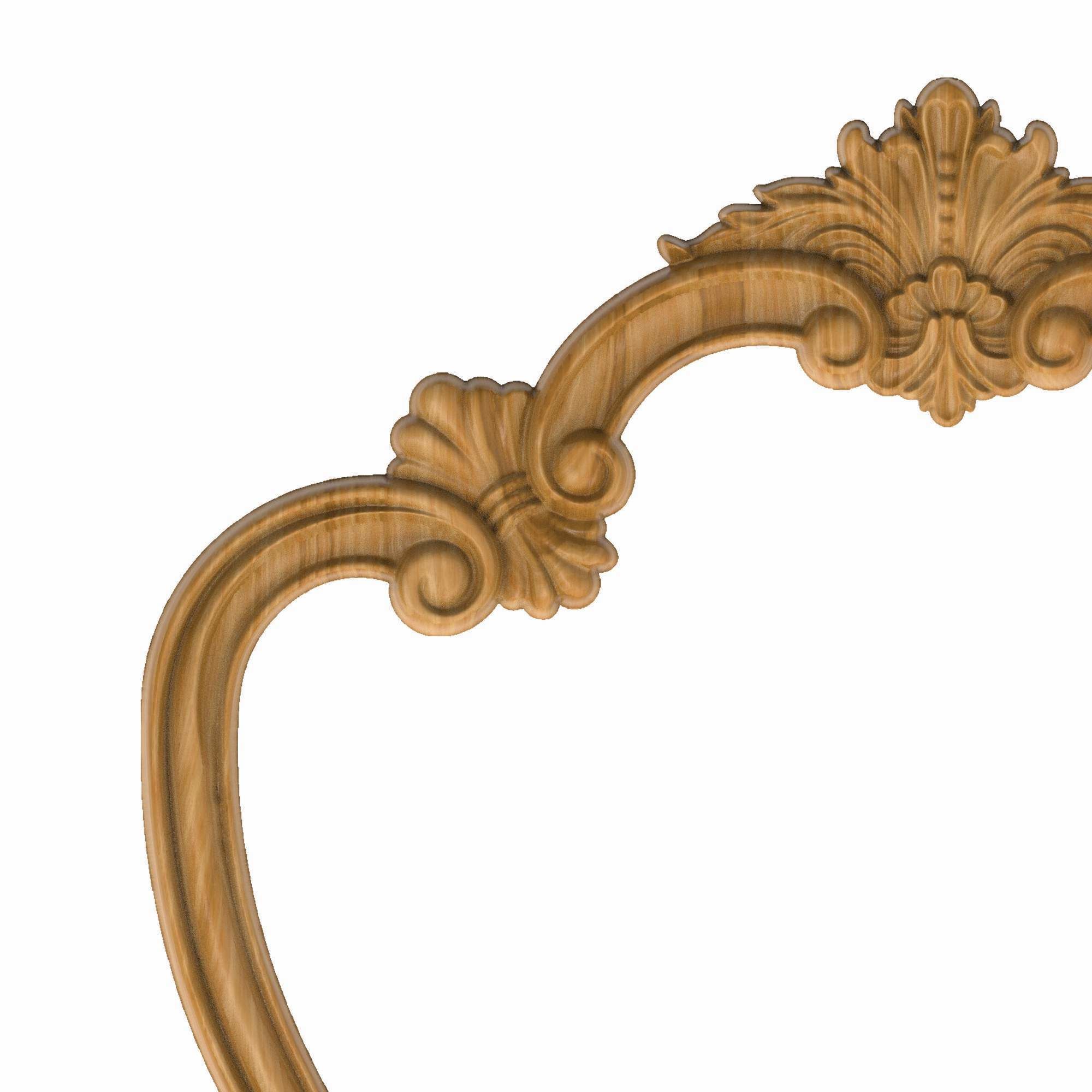 Carved picture frame STL 3D model_1