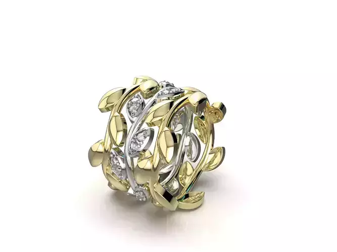 Eternity  Leaves Ring