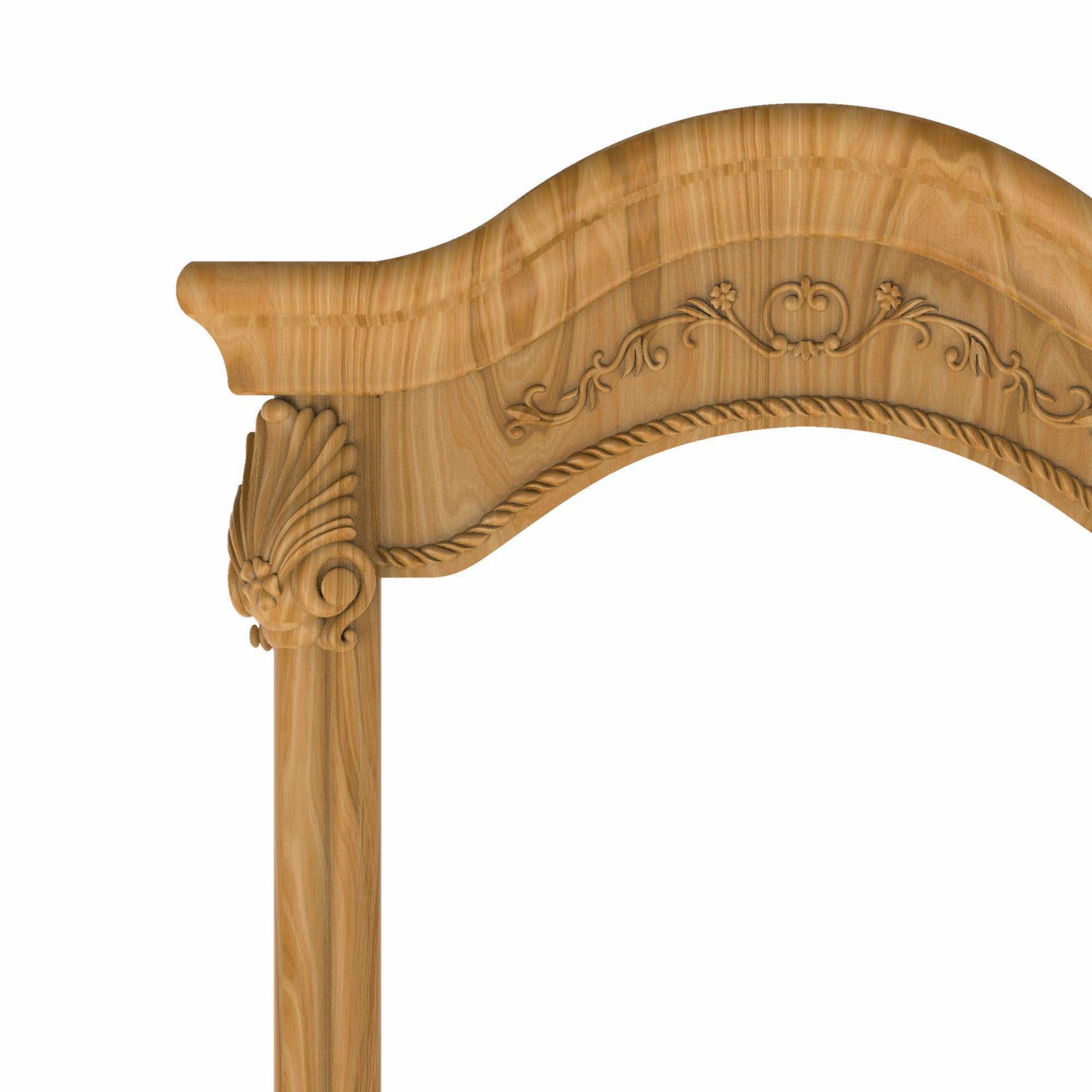 Carved picture frame STL 3D model_1