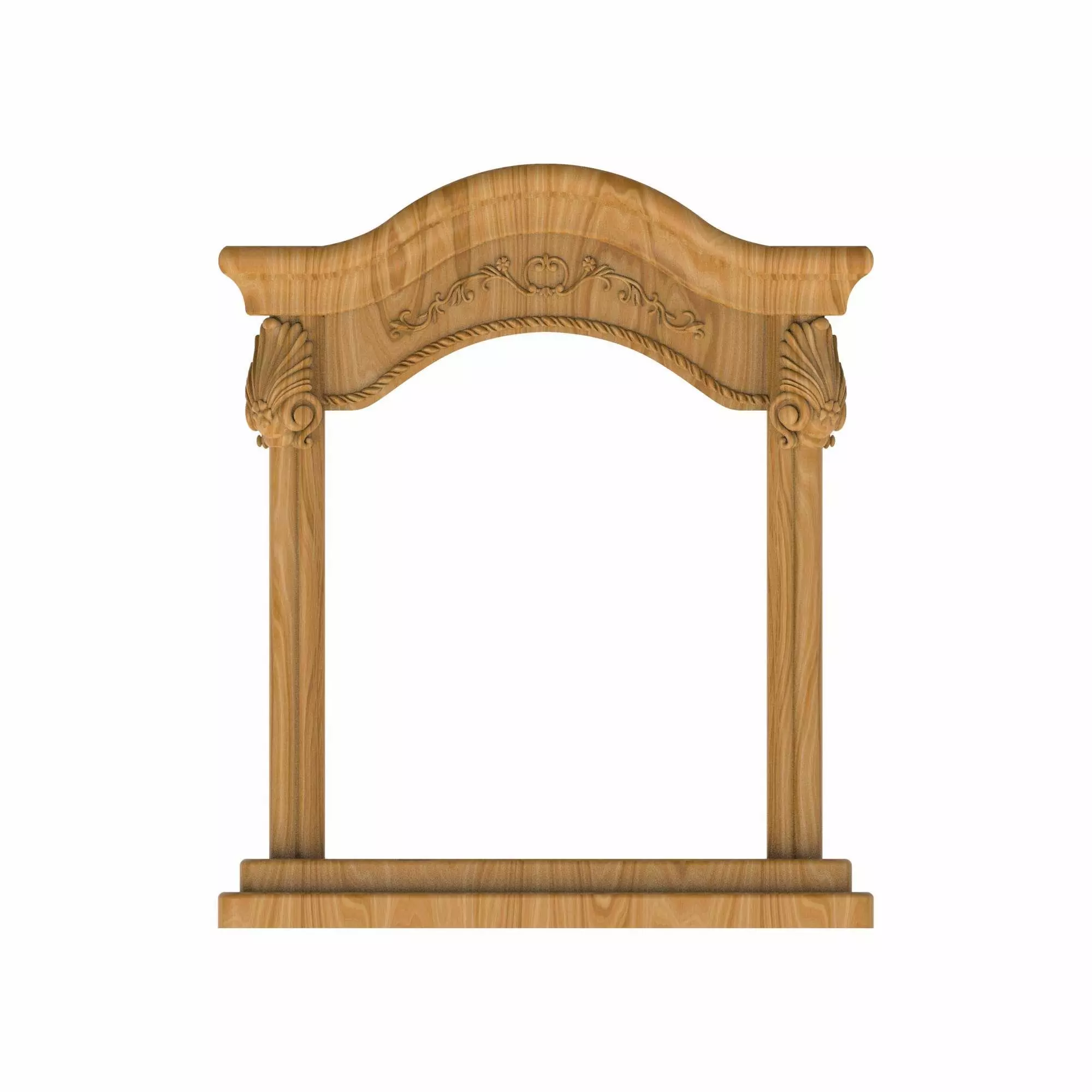 Carved picture frame STL 3D model_0