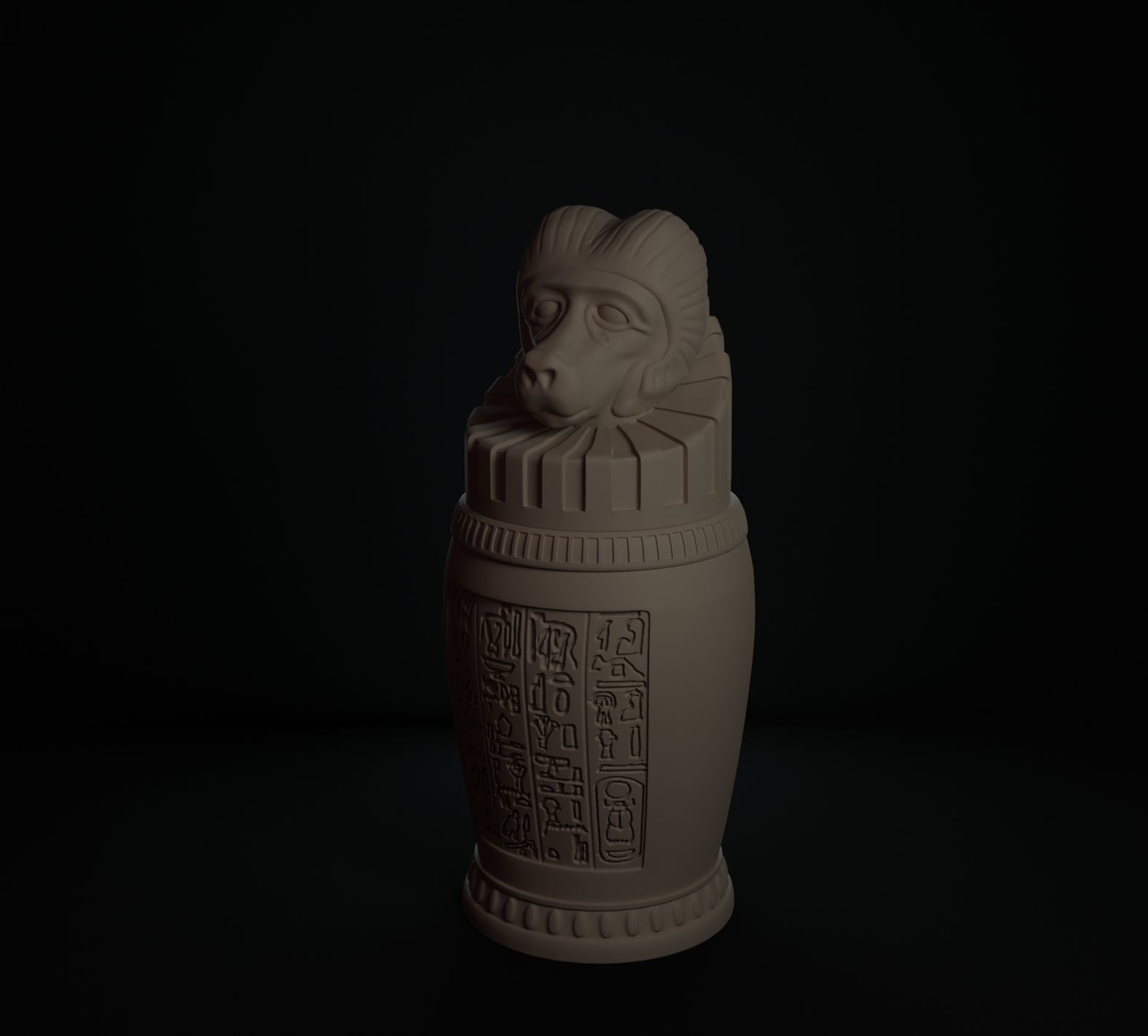 VASOS CANOPOS EGIPTO 3D print model_10