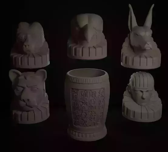 VASOS CANOPOS EGIPTO 3D print model