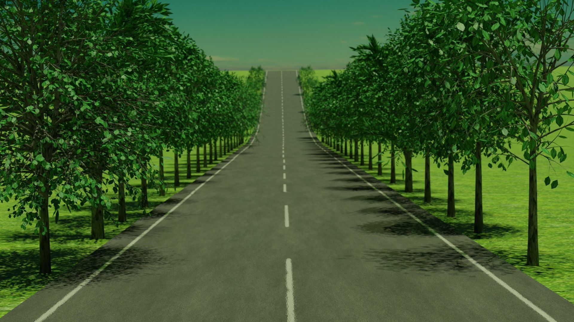 viale alberato   tree-lined avenue 3D model_2