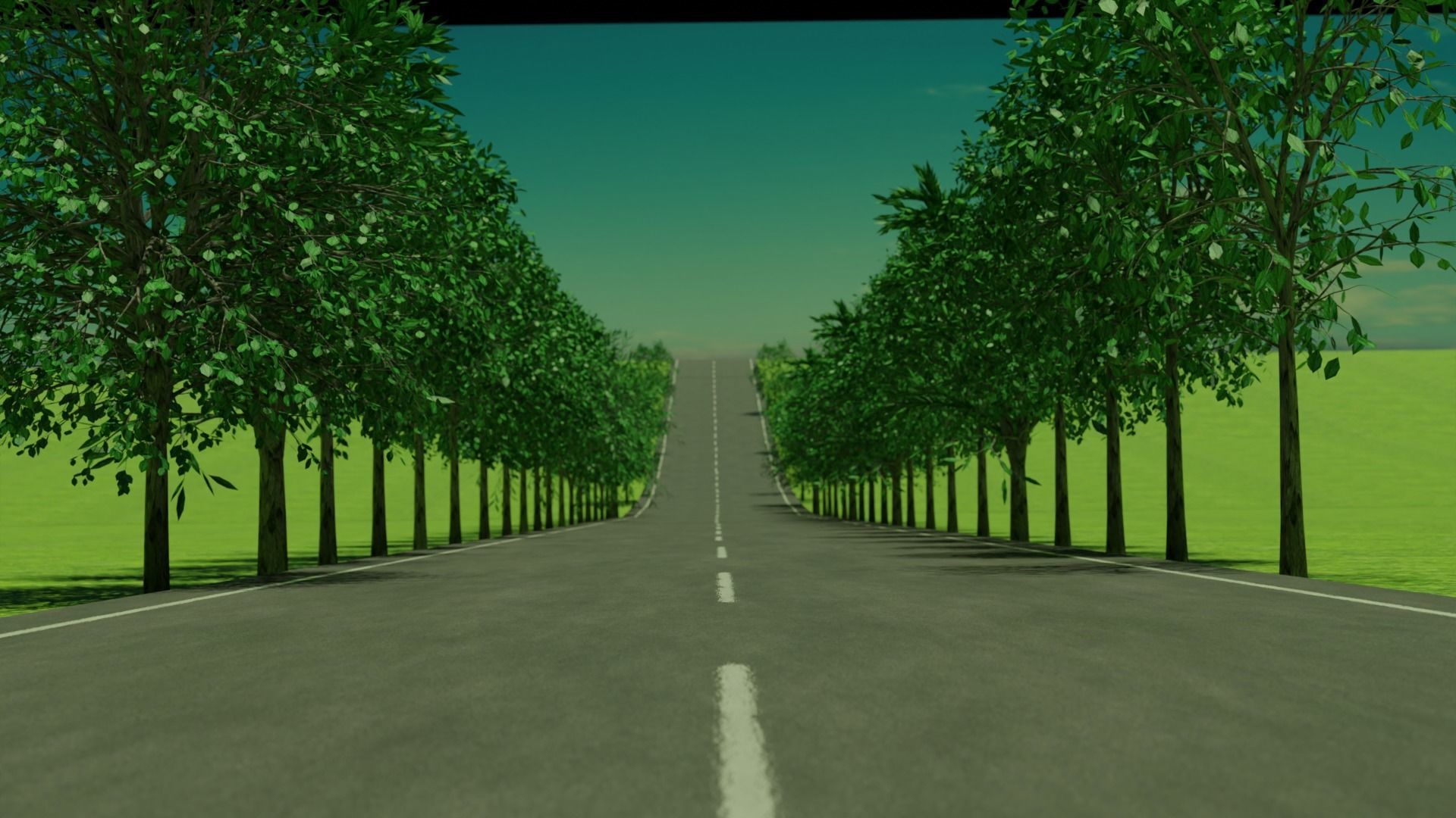 viale alberato   tree-lined avenue 3D model_3