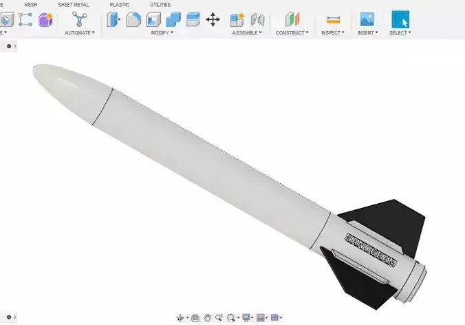 NANOGRAM C-CLASS MODEL ROCKET 3D model