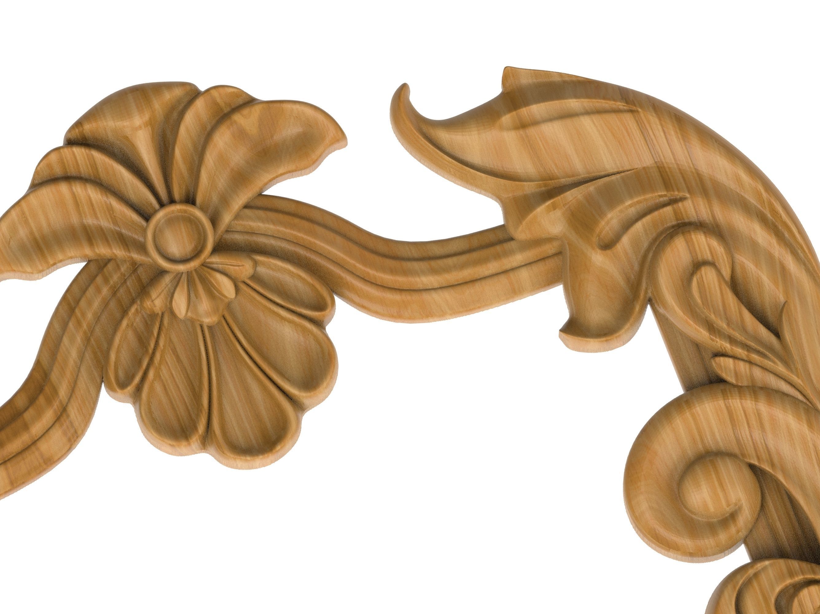 Carved picture frame STL 3D model_2