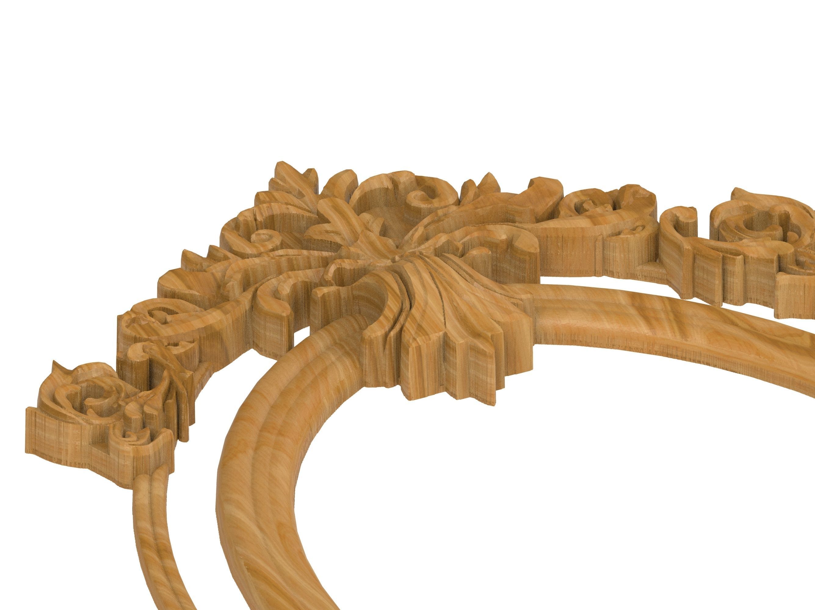 Carved picture frame STL 3D model_3
