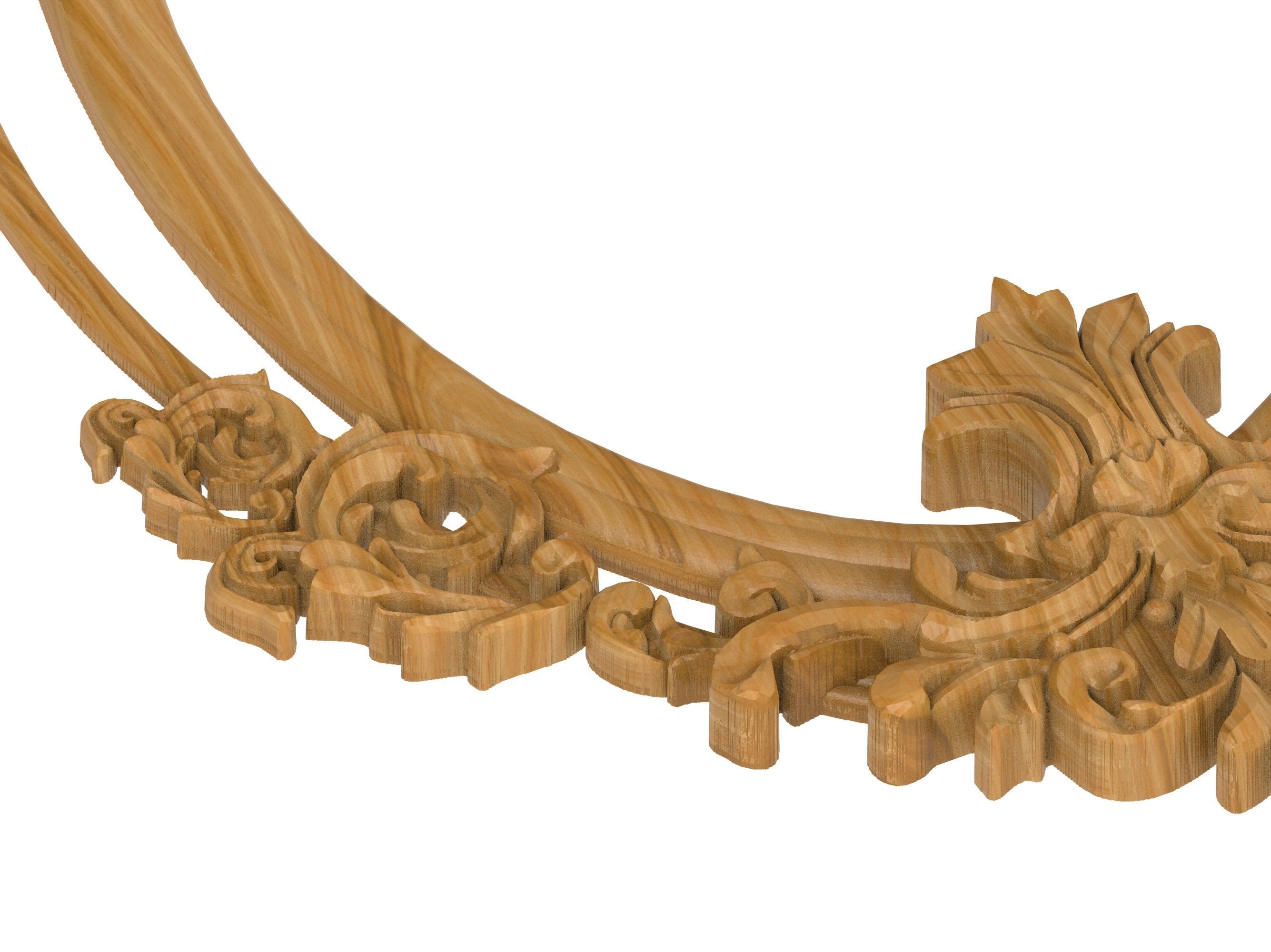 Carved picture frame STL 3D model_2