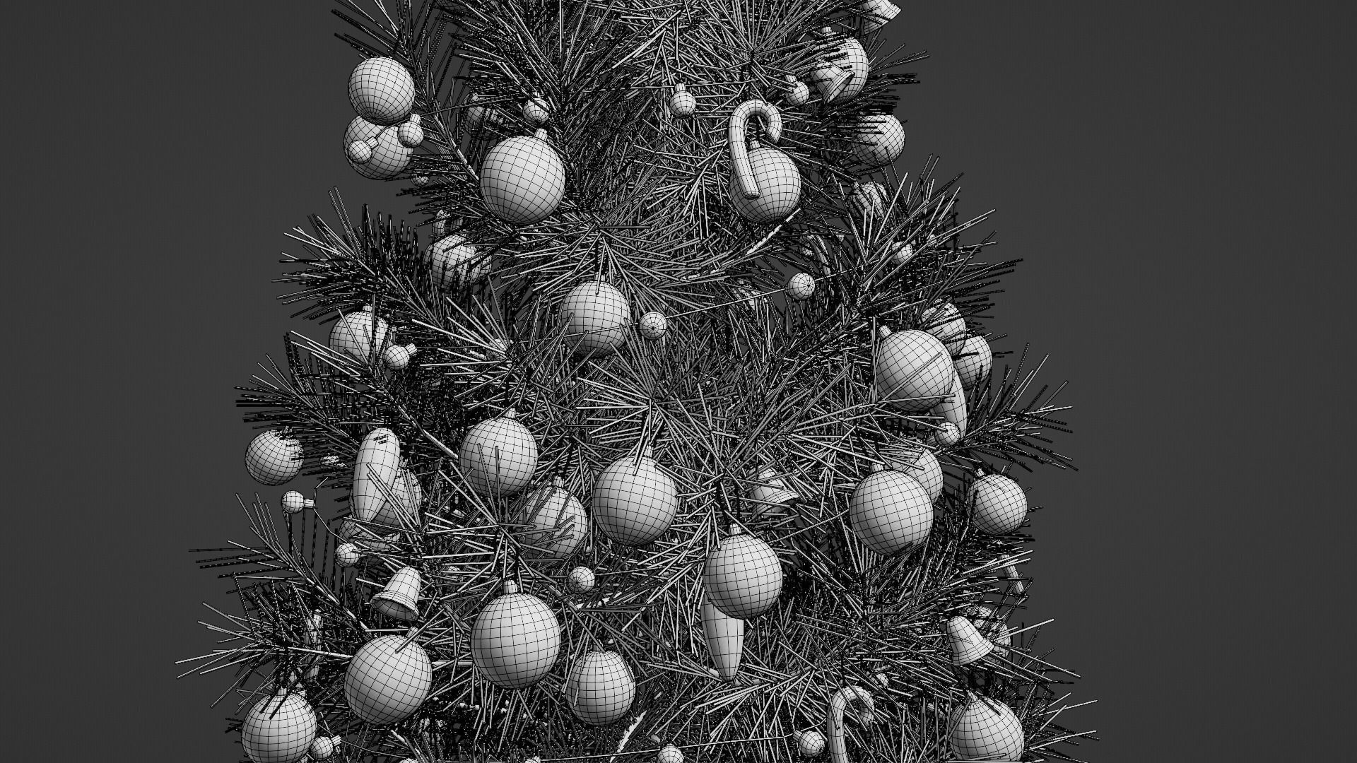 Christmas Tree Low-poly 3D model_6