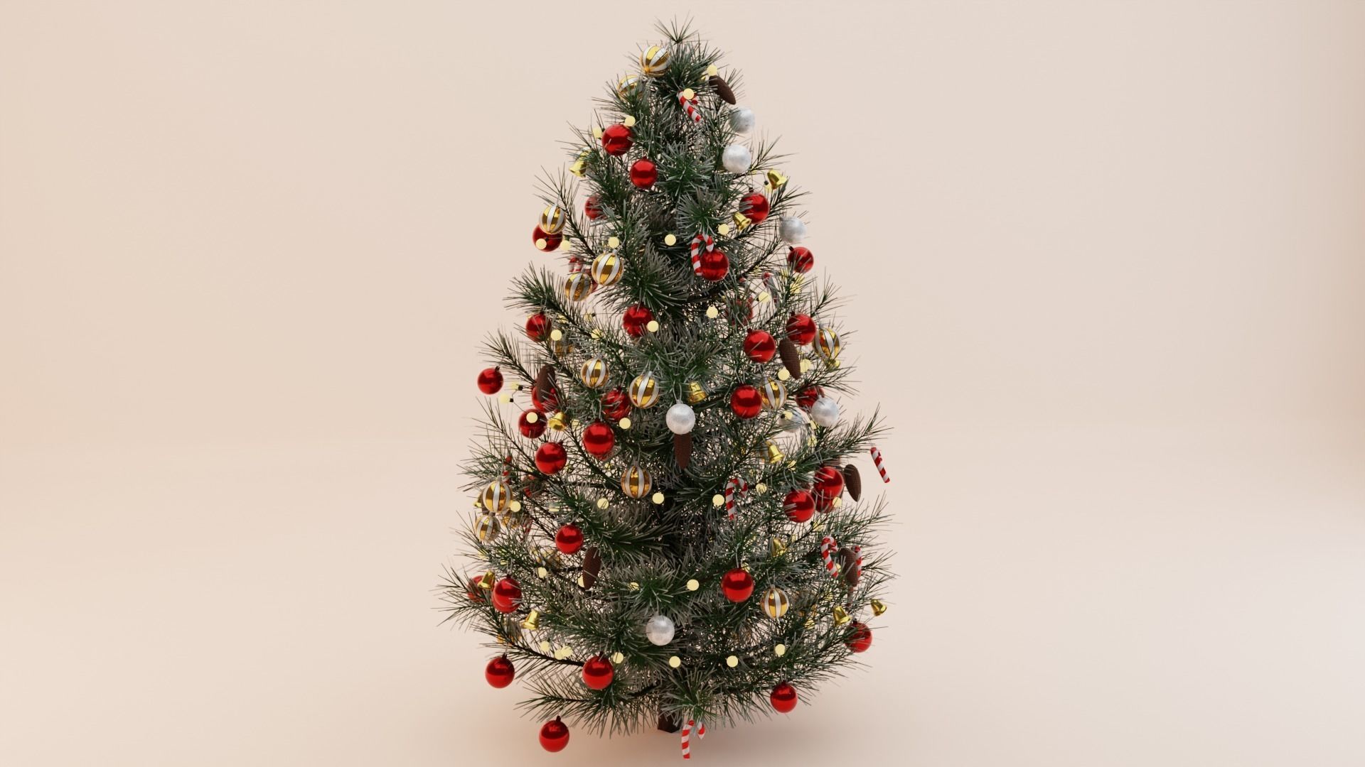 Christmas Tree Low-poly 3D model_2