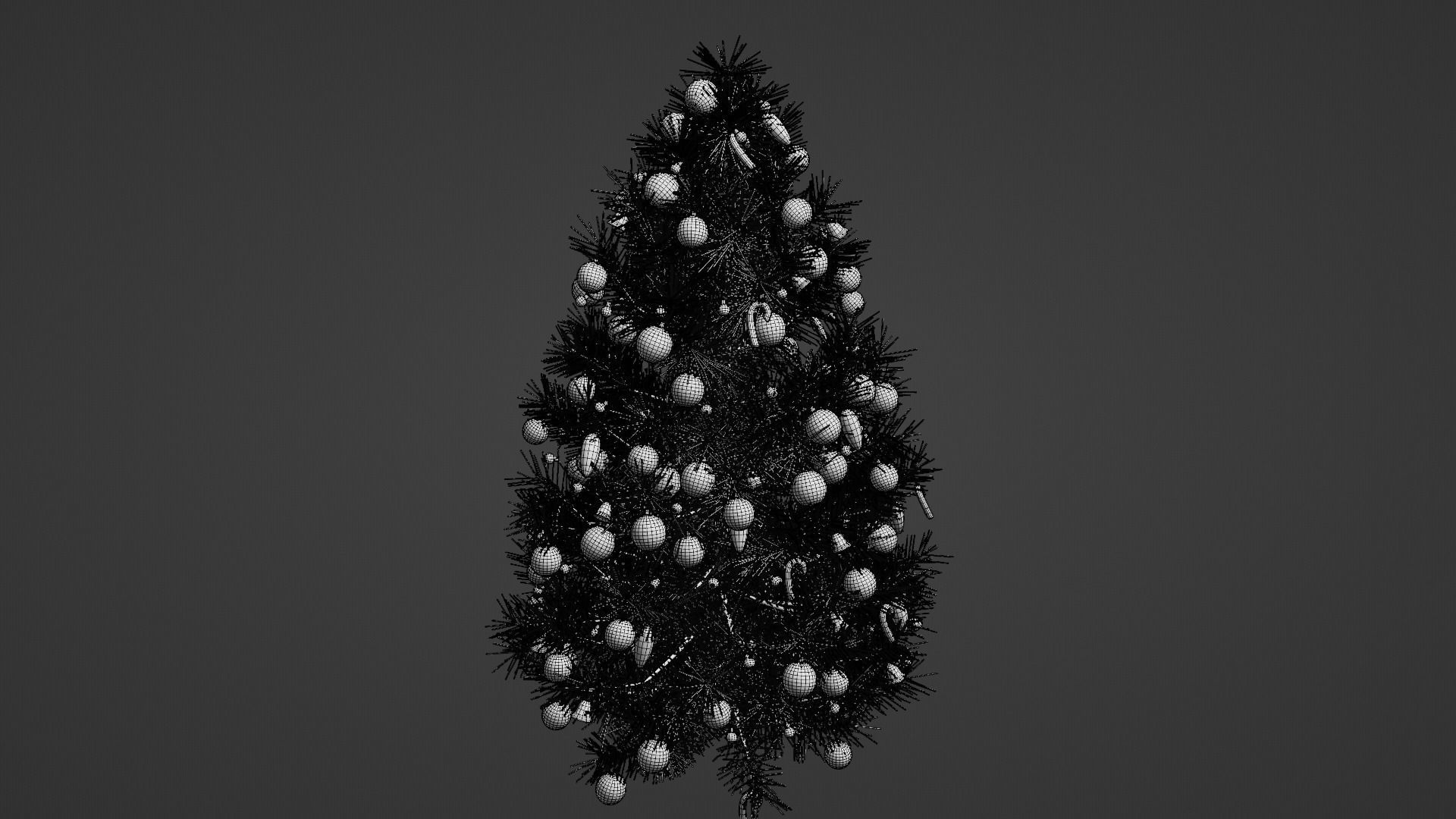 Christmas Tree Low-poly 3D model_7