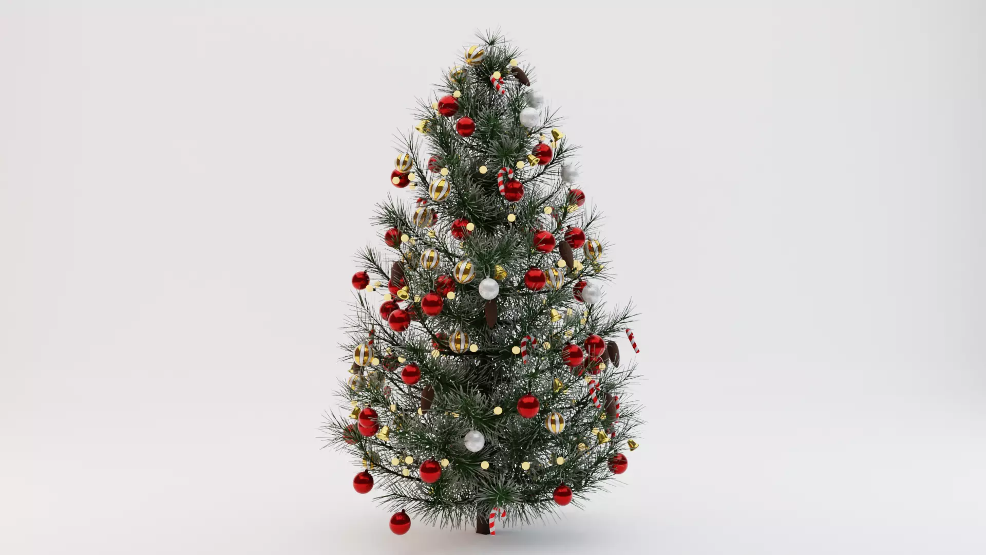 Christmas Tree Low-poly 3D model_0