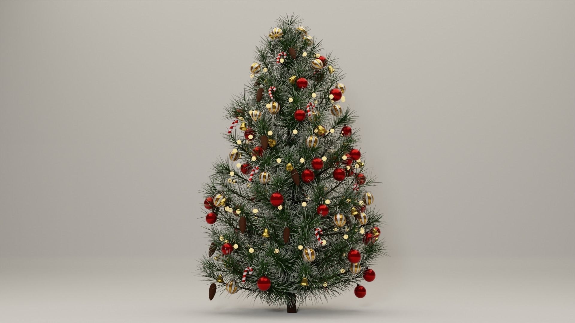 Christmas Tree Low-poly 3D model_4