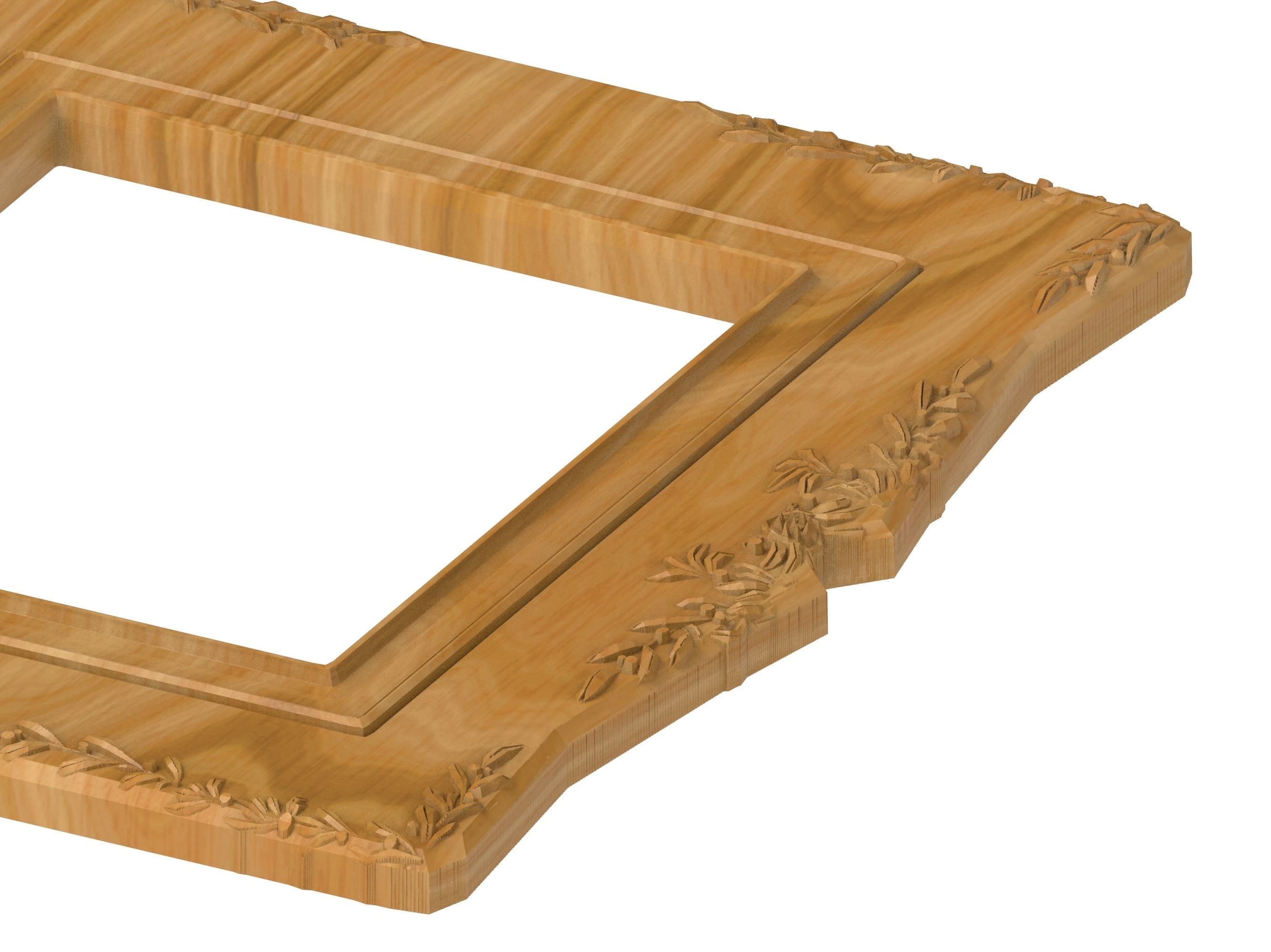 Carved picture frame STL 3D model_3