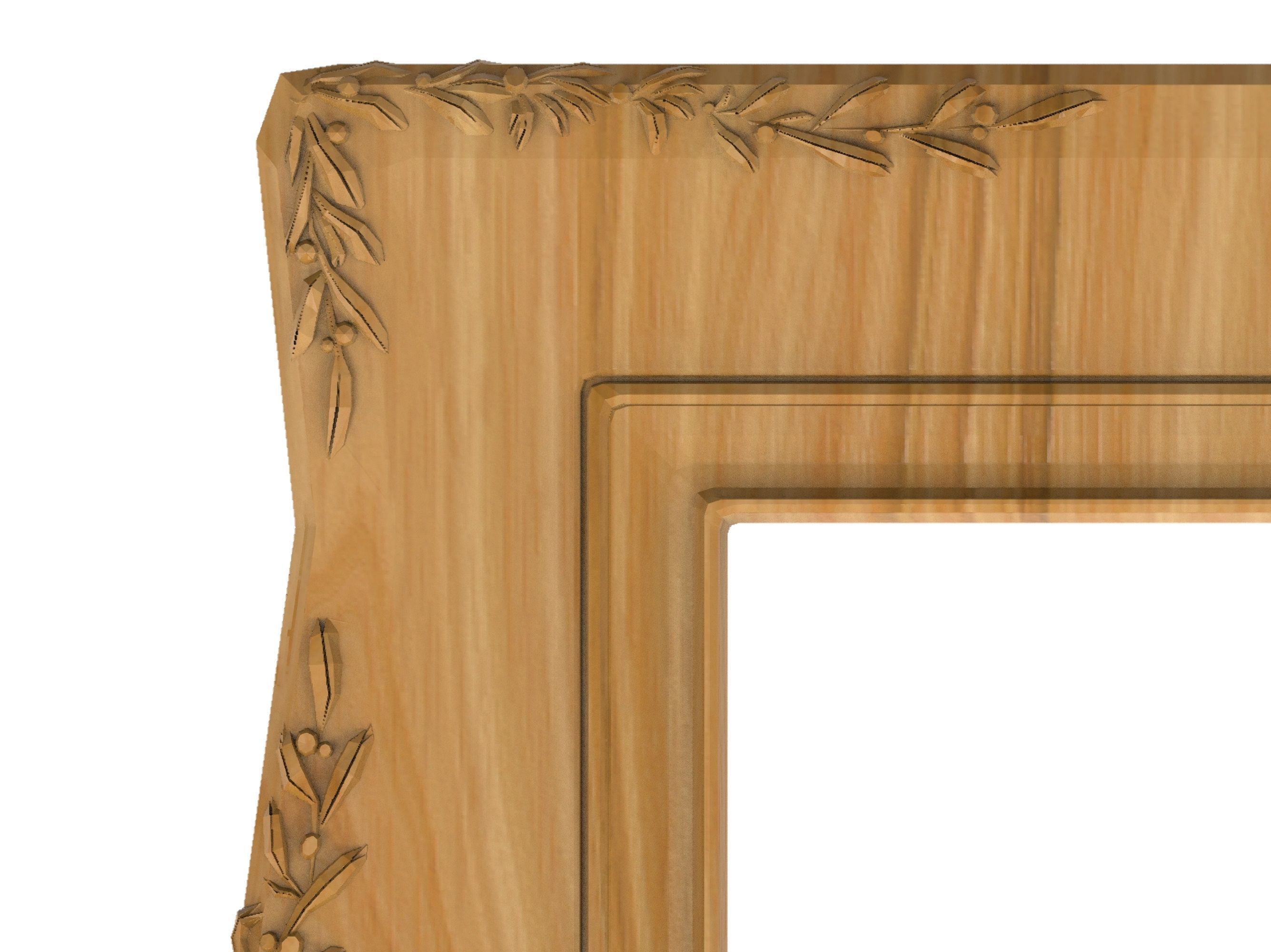 Carved picture frame STL 3D model_1