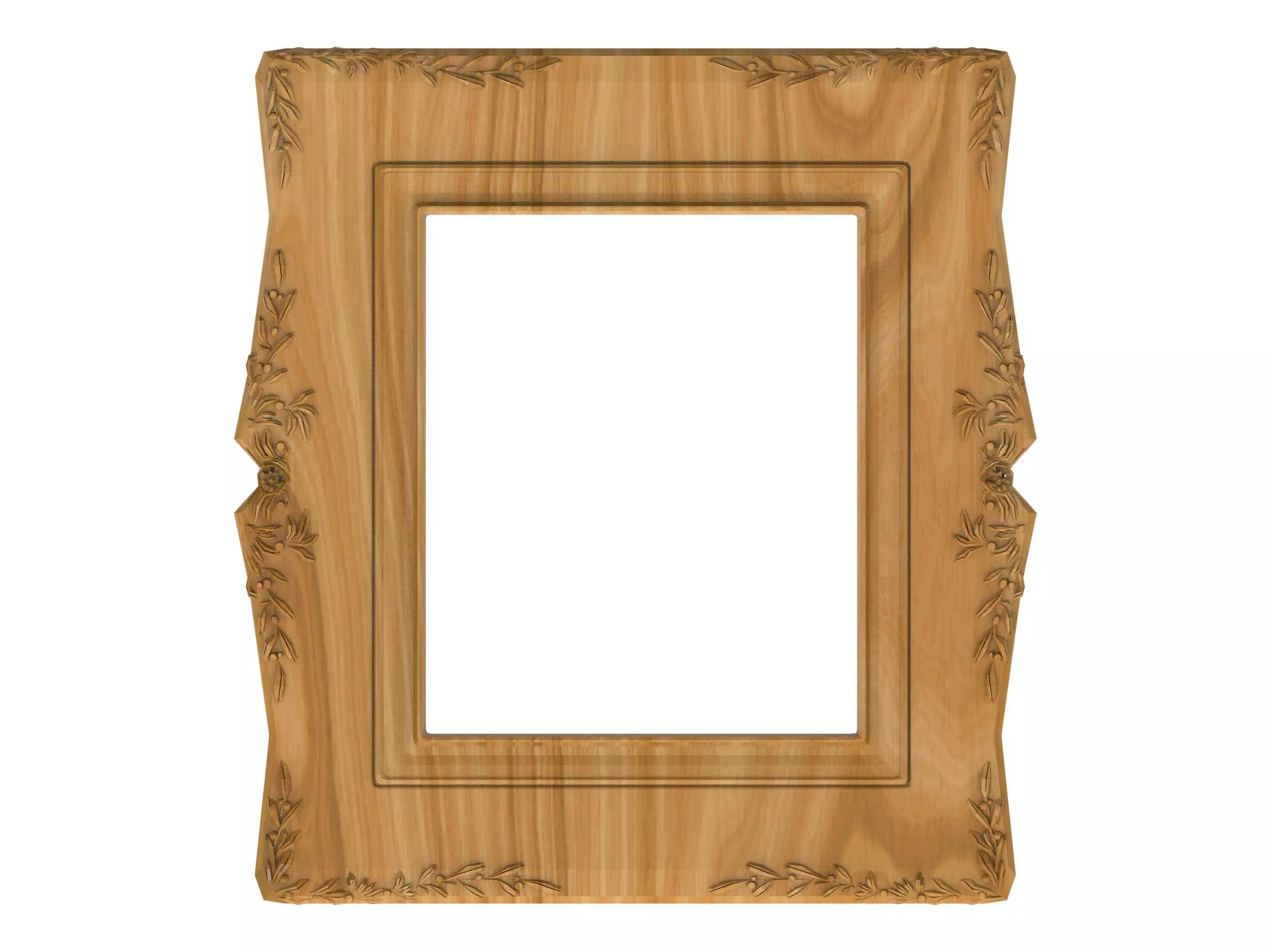 Carved picture frame STL 3D model_0