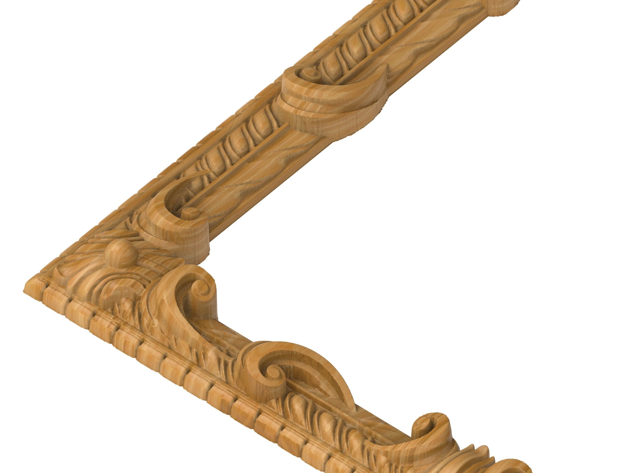 Carved picture frame STL 3D model_3