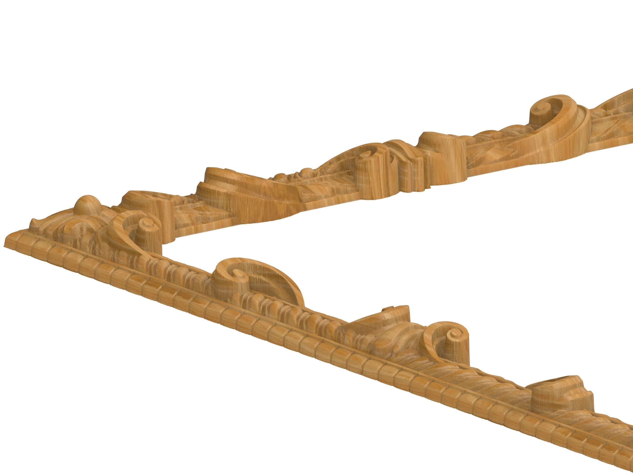 Carved picture frame STL 3D model_2