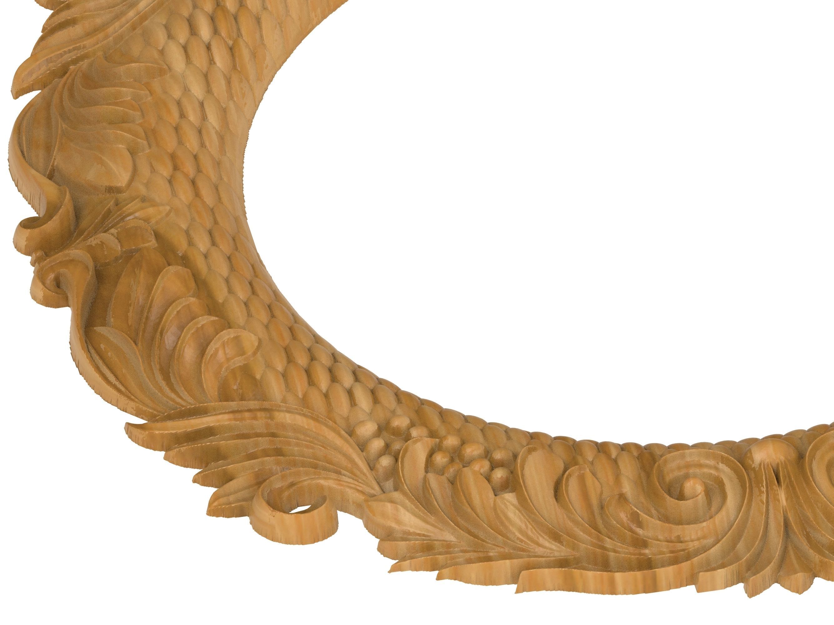 Carved picture frame STL 3D model_2