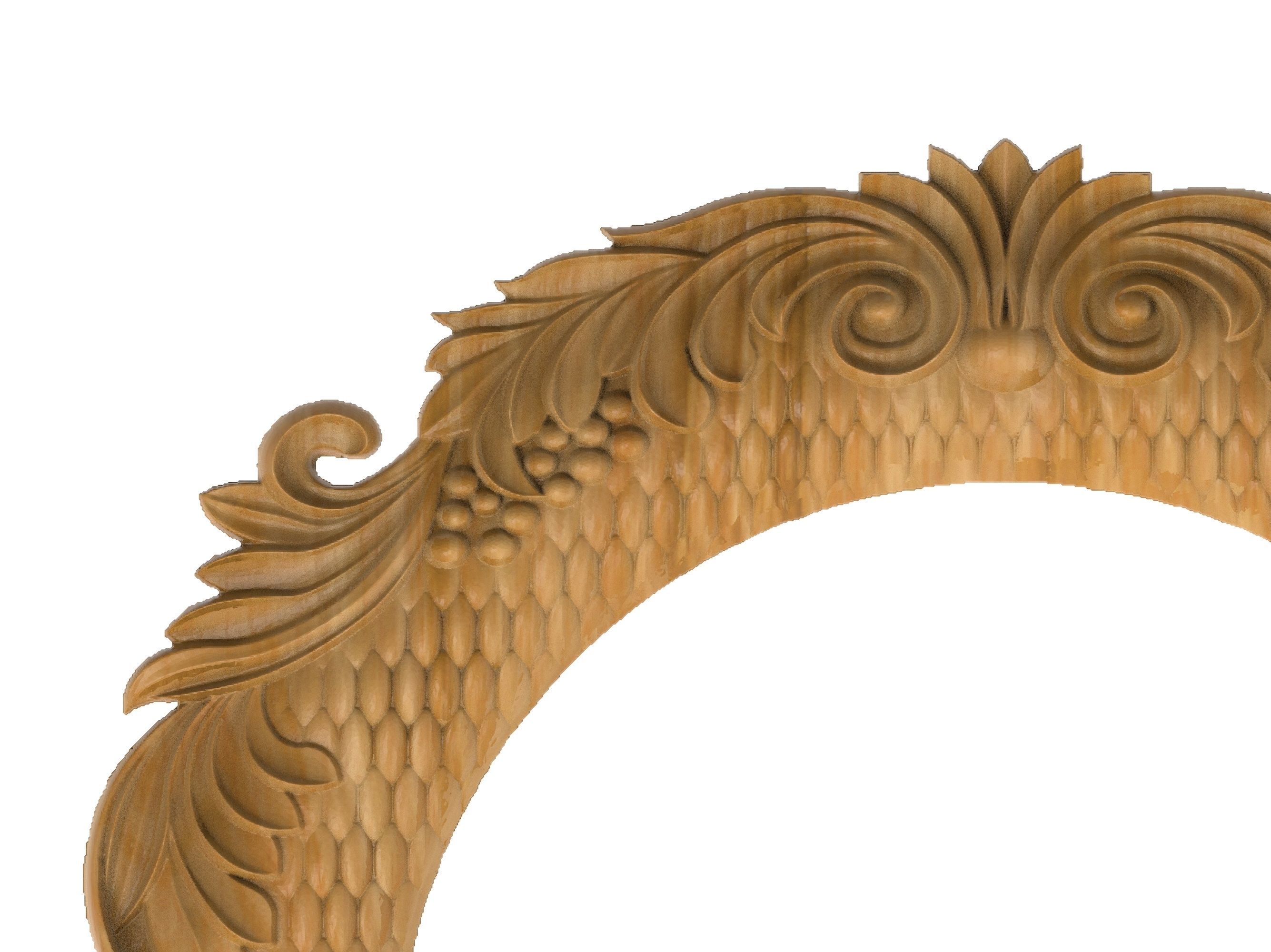 Carved picture frame STL 3D model_1