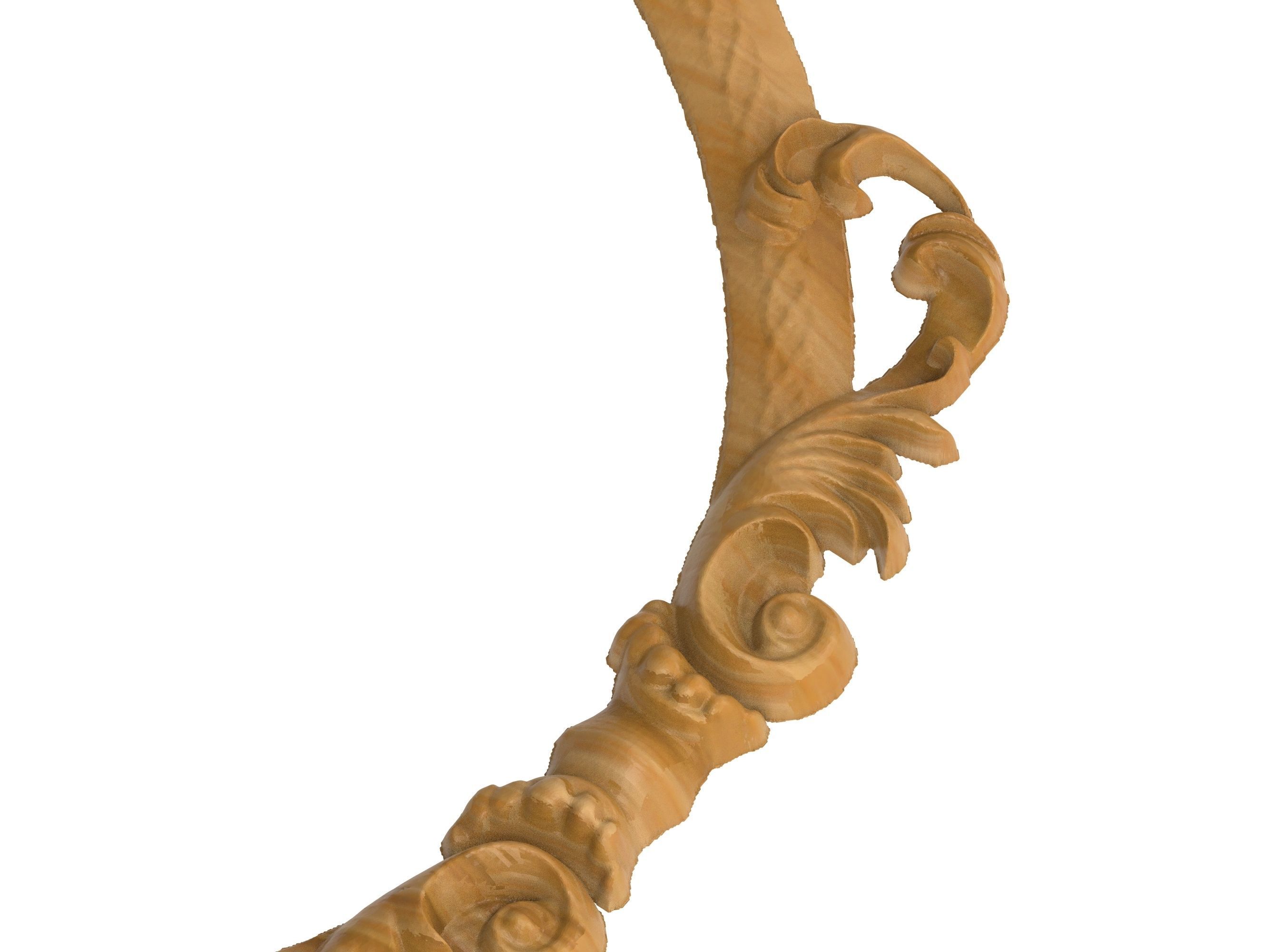 Carved picture frame STL 3D model_3
