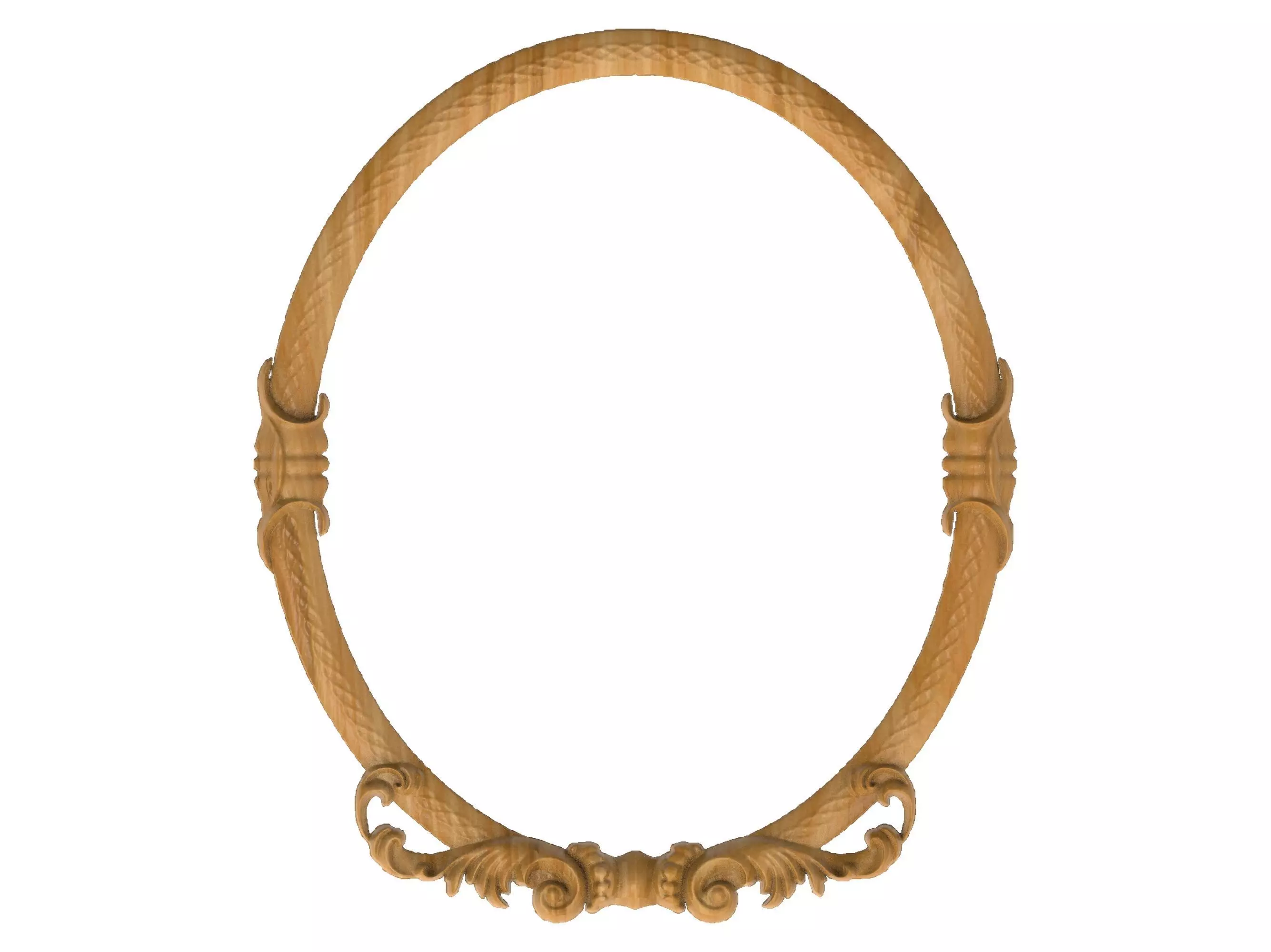 Carved picture frame STL 3D model_0