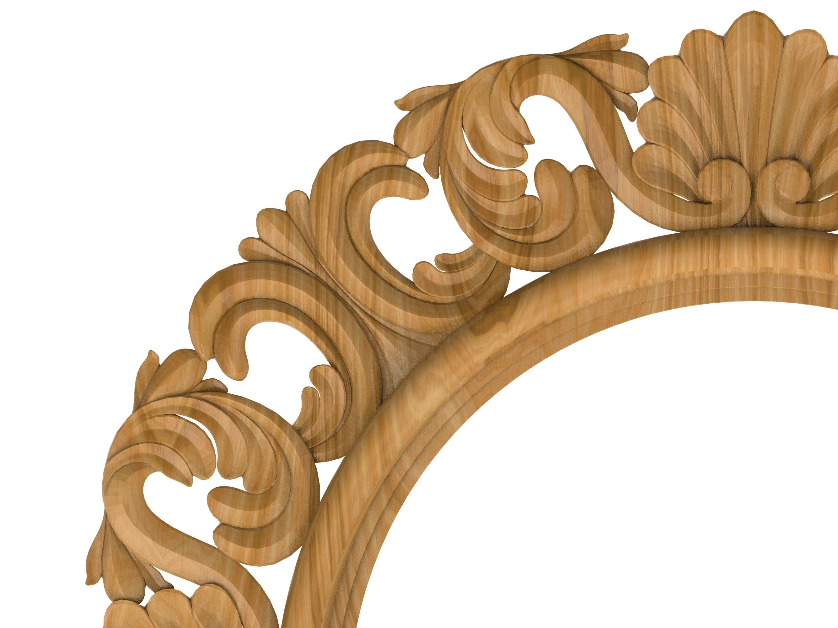 Carved picture frame STL 3D model_1