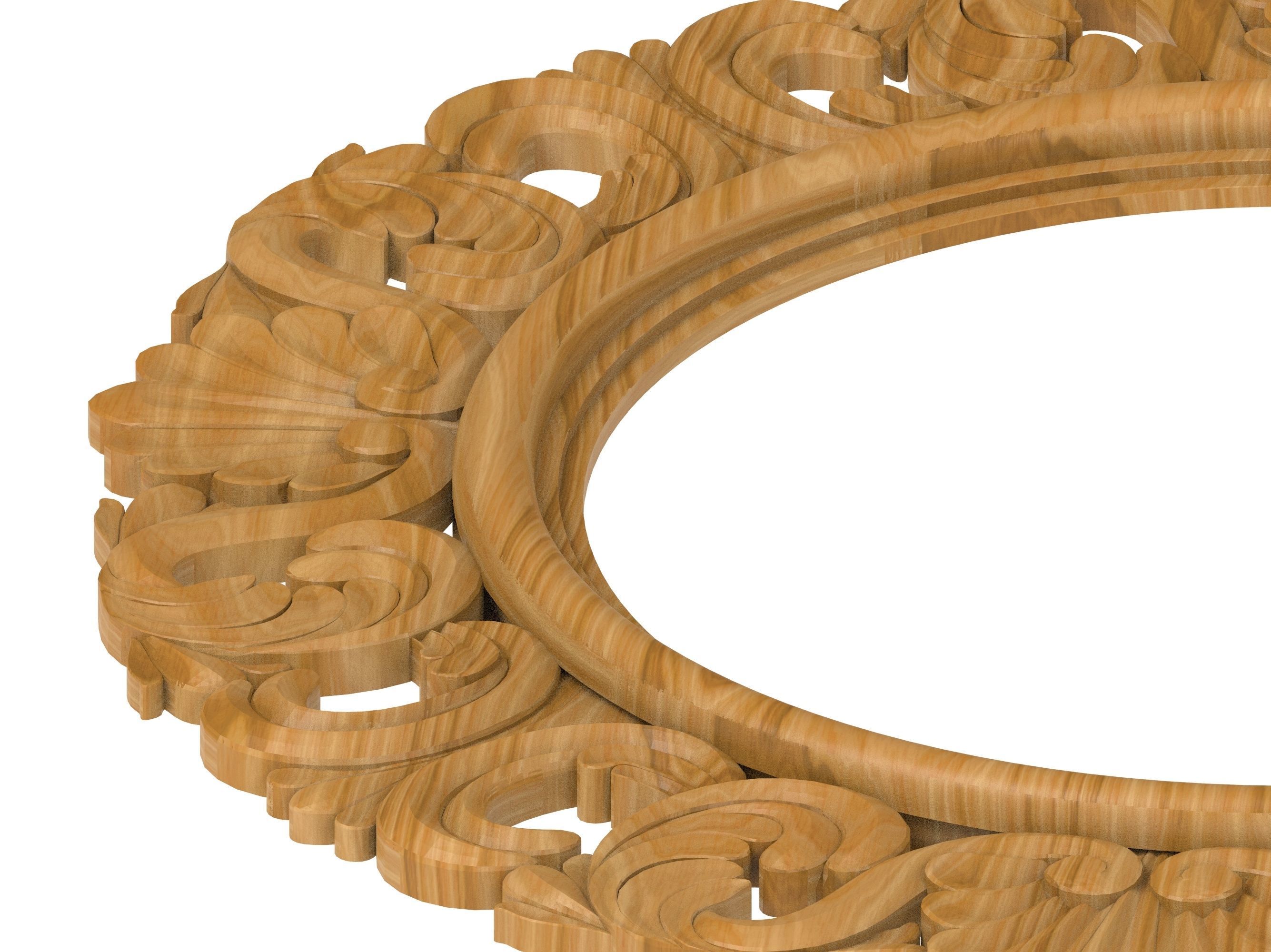 Carved picture frame STL 3D model_2