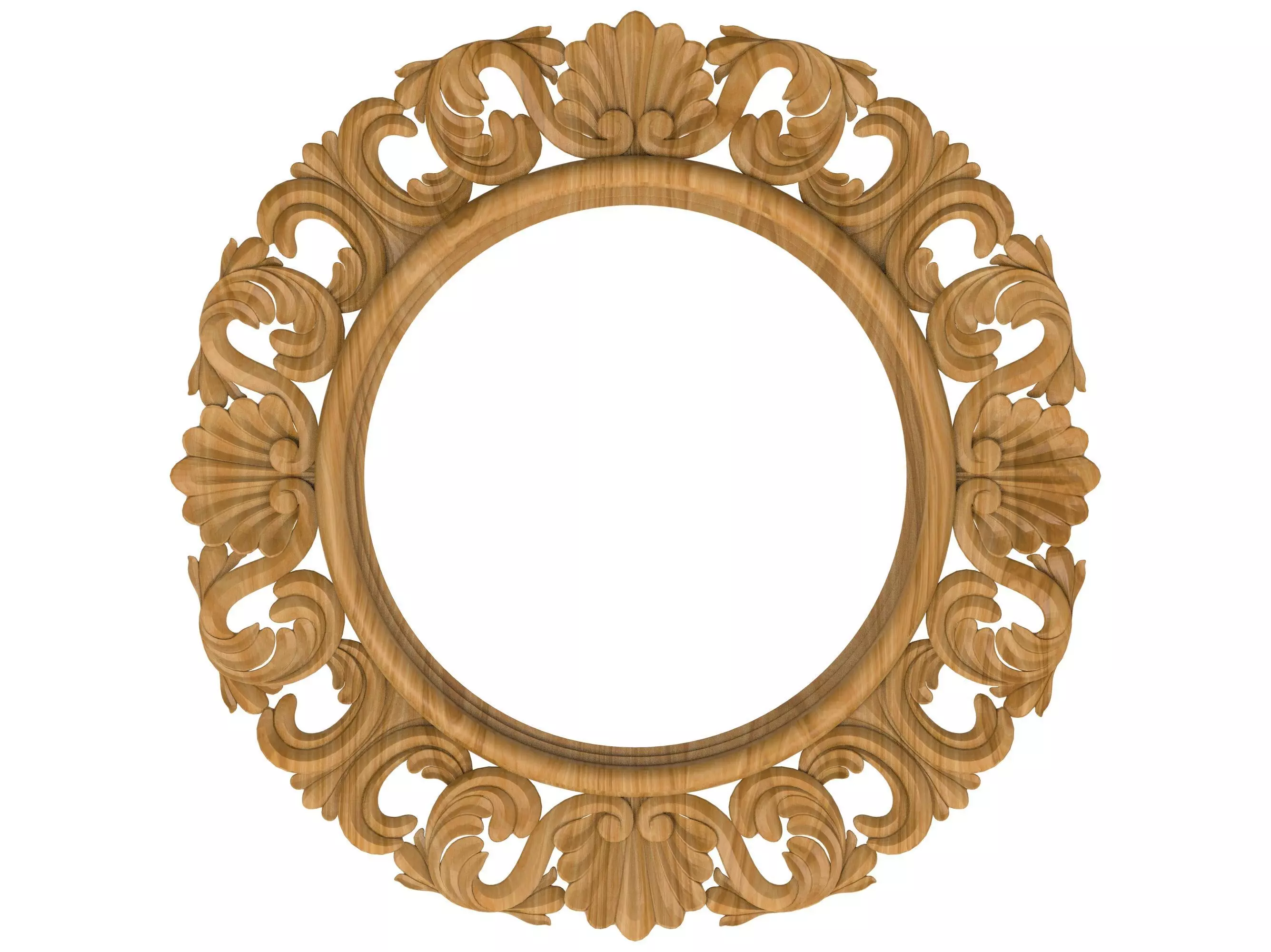 Carved picture frame STL 3D model_0