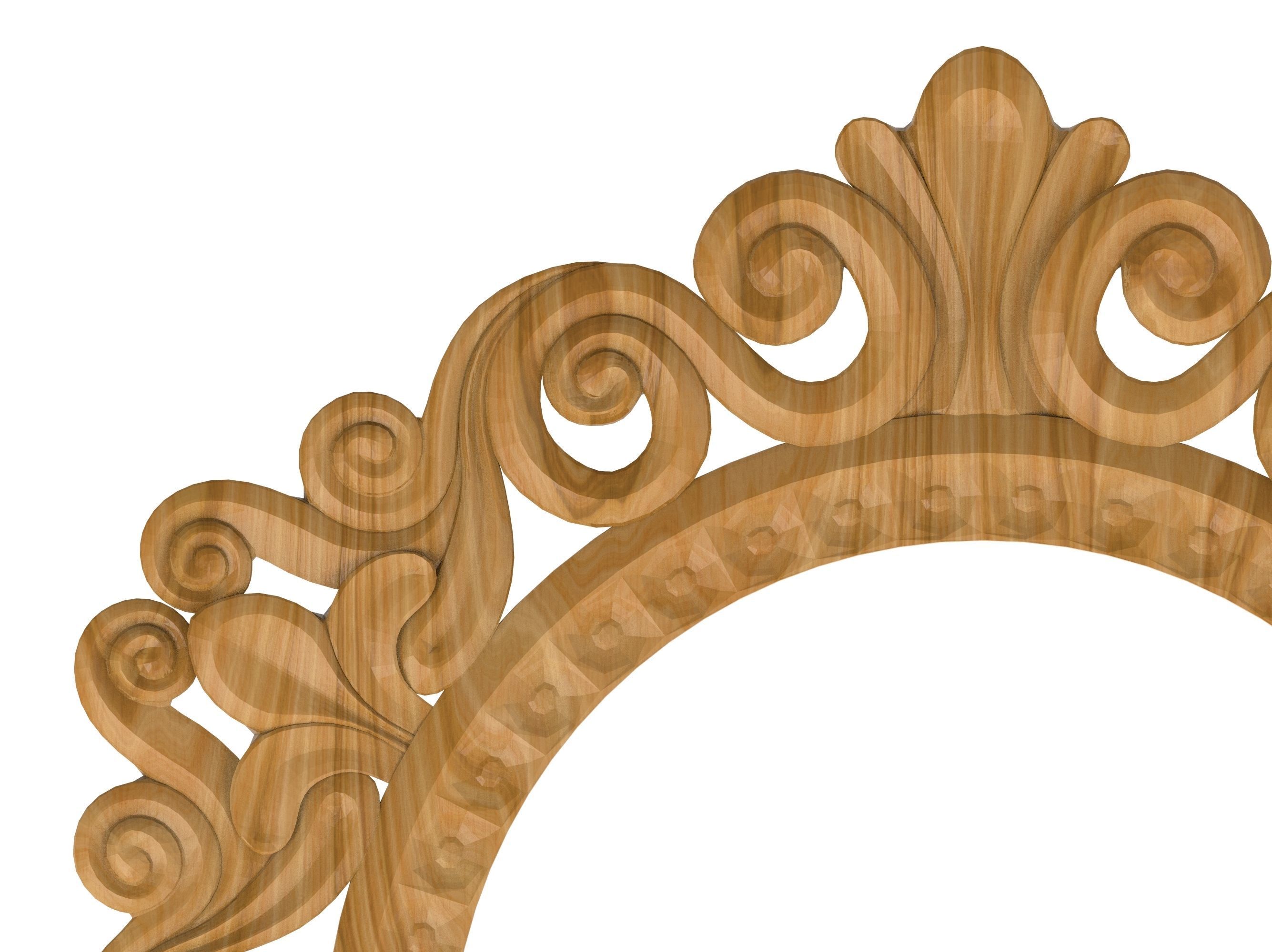 Carved picture frame STL 3D model_1