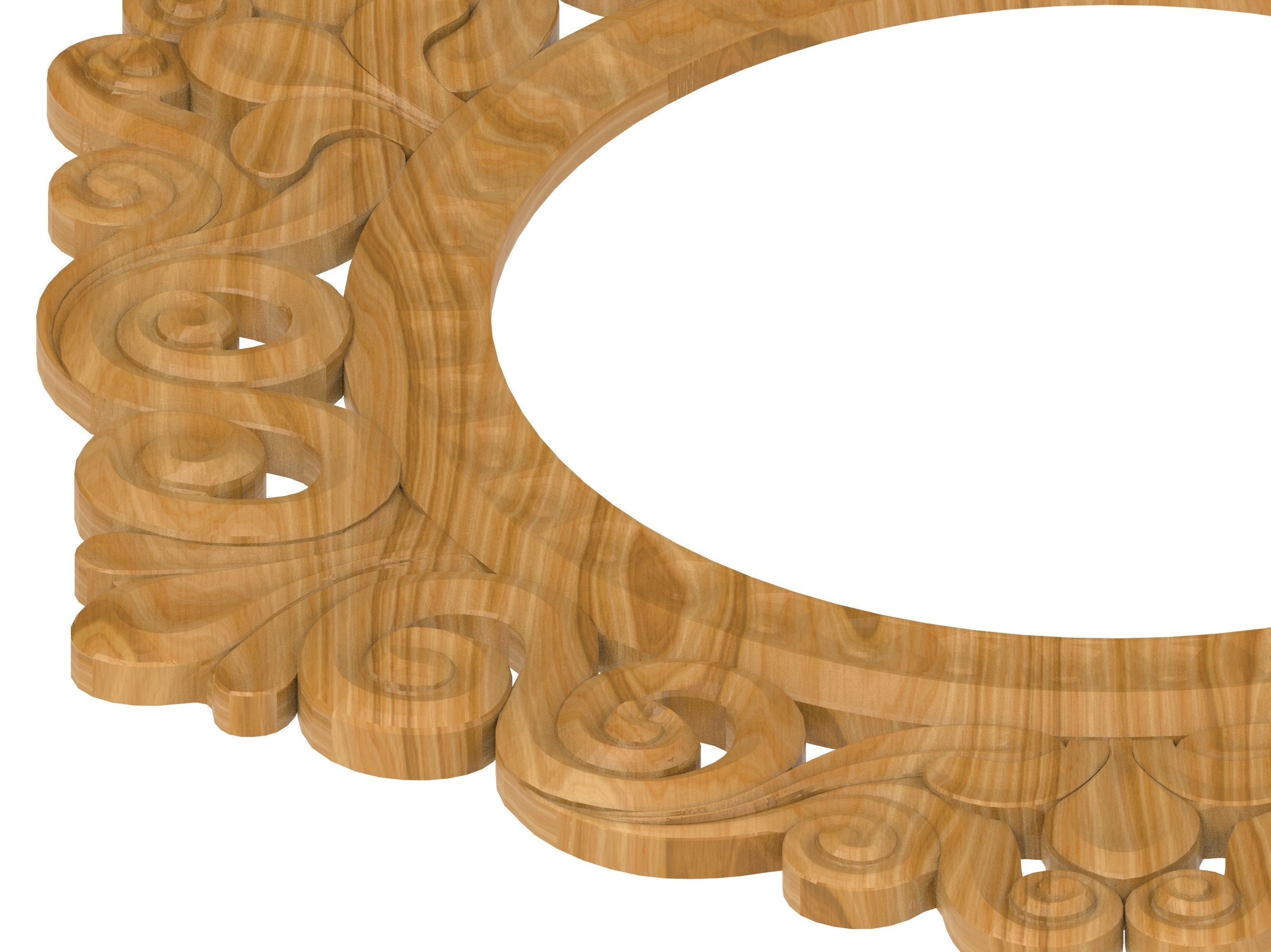 Carved picture frame STL 3D model_2
