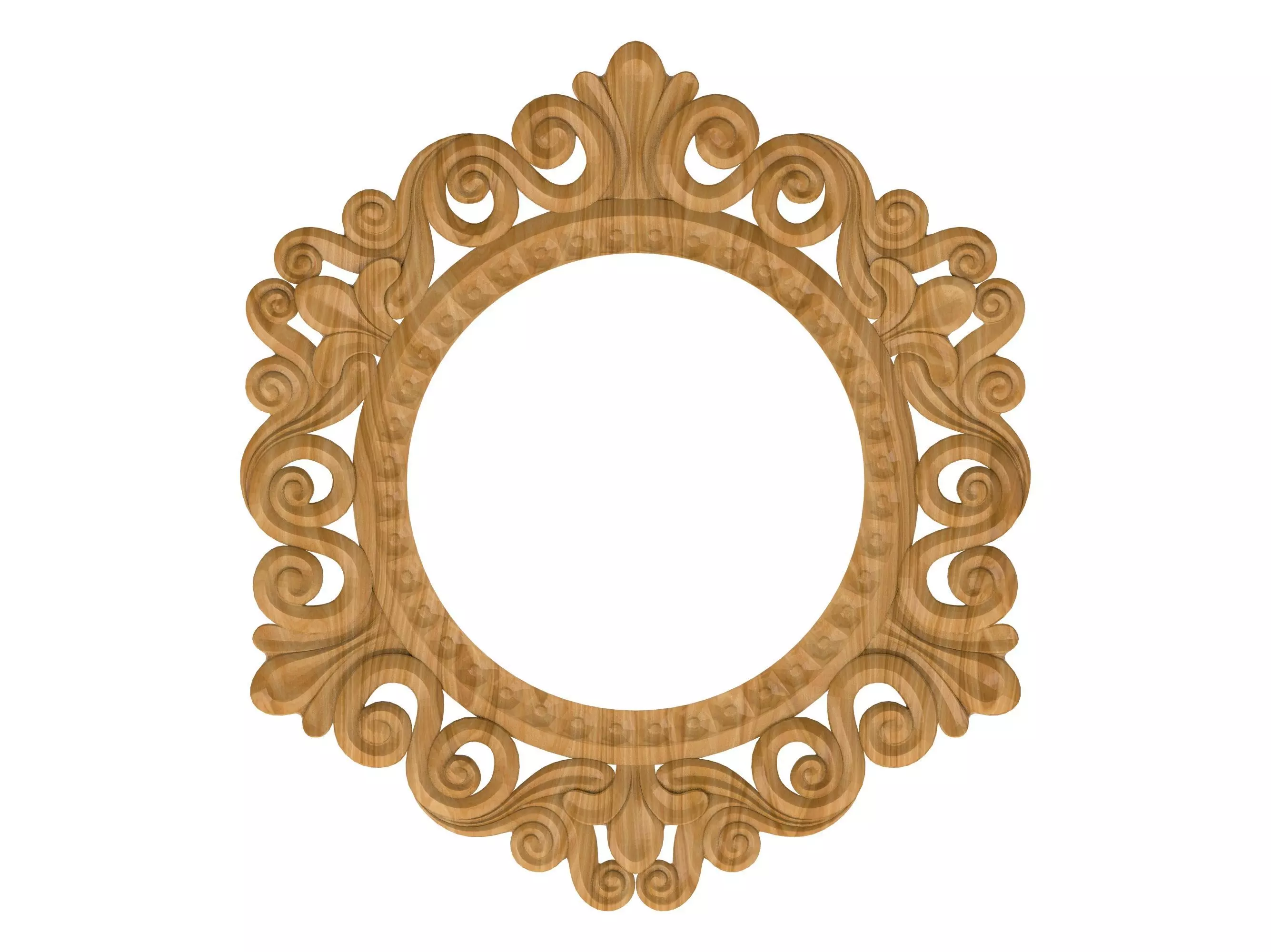 Carved picture frame STL 3D model_0