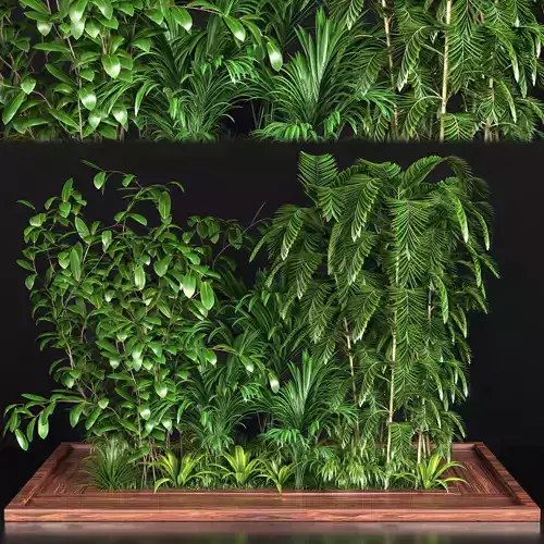 Garden set bush and Tree Set05 3D model