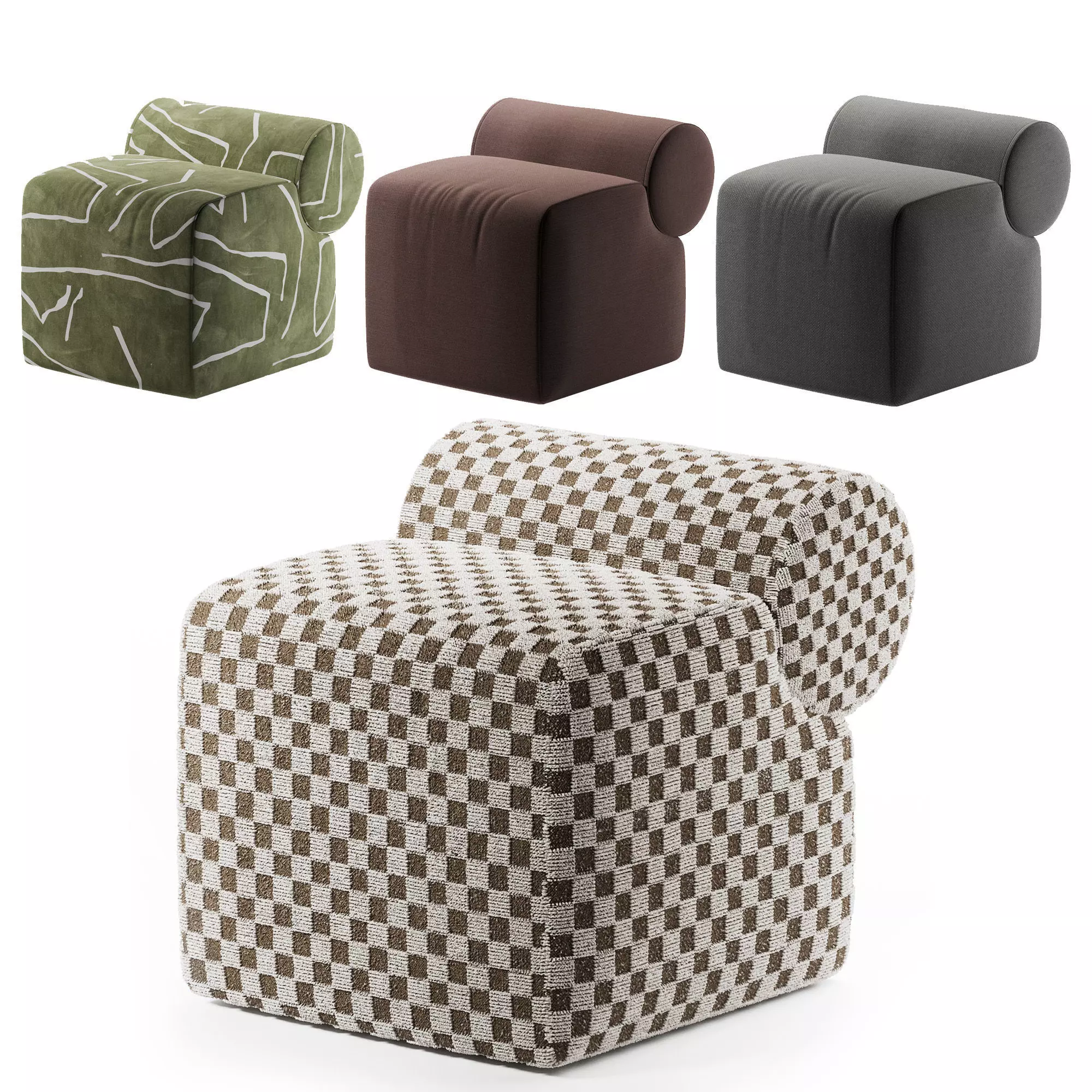 Kelly Wearstler Esfera Ottoman 3D model