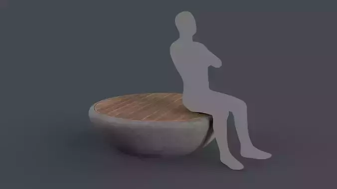 Modern Outdoor Bench 98 PBR Game Ready Low-poly 3D model