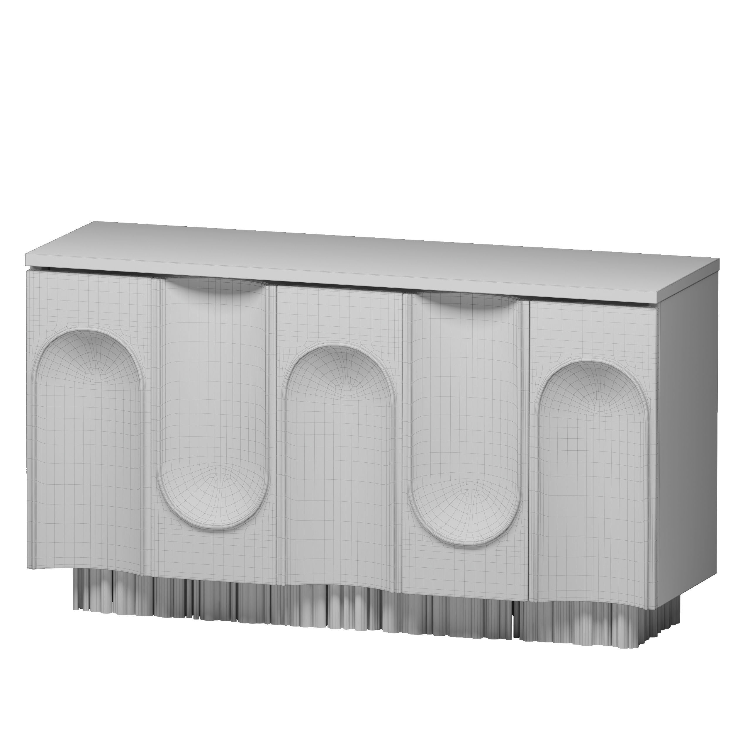 BLACK AND GOLD SIDEBOARD 3D model_2