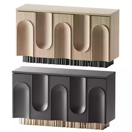 BLACK AND GOLD SIDEBOARD