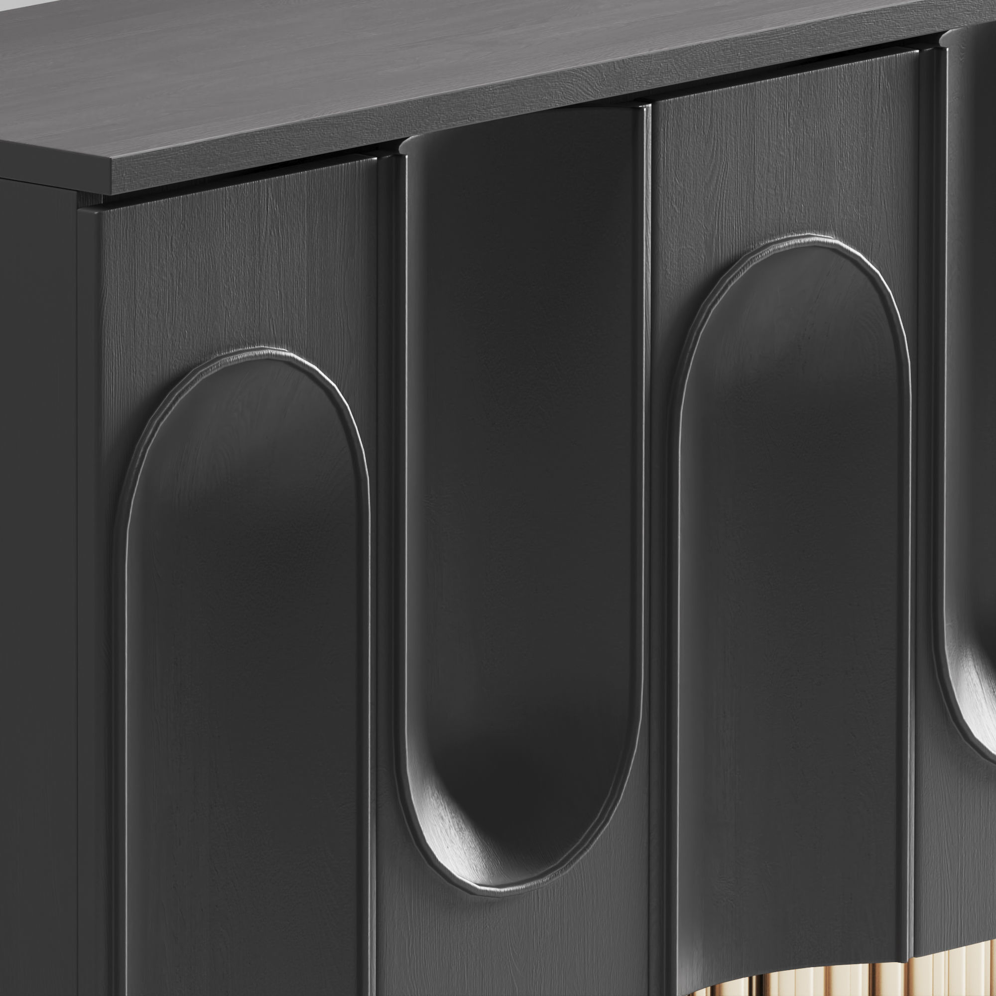 BLACK AND GOLD SIDEBOARD 3D model_1