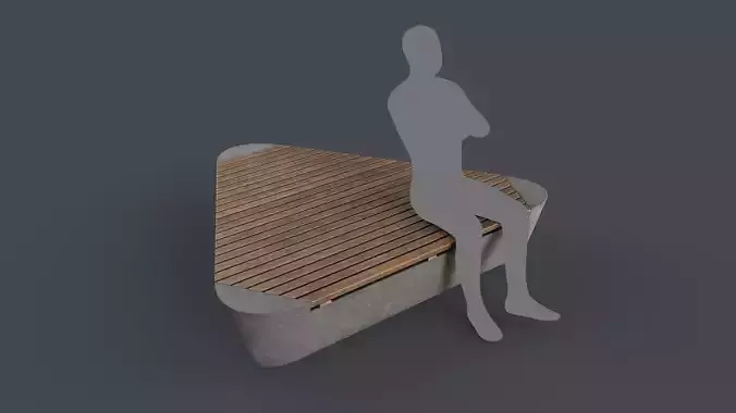 Modern Outdoor Bench 100 PBR Game Ready