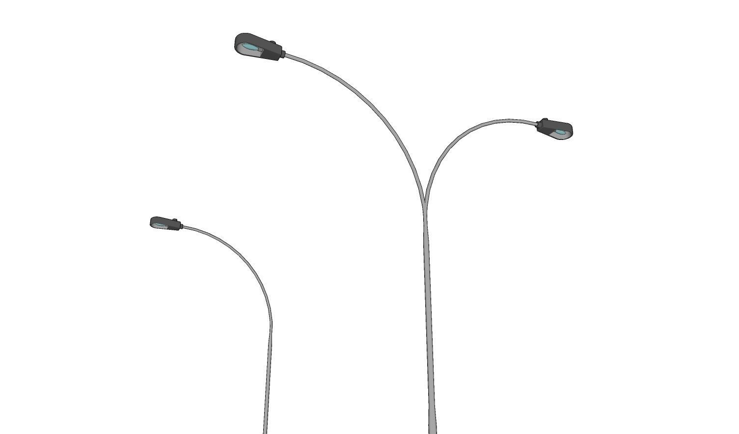 Lamp Post - Light Pole - Light Post - Street Light - Group 02 3D model_8