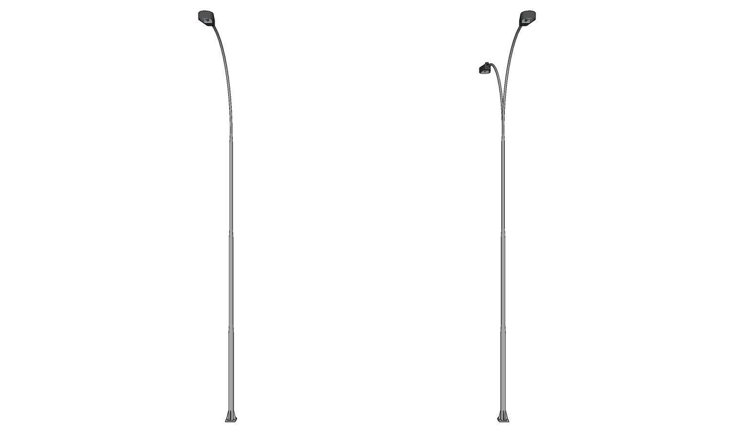 Lamp Post - Light Pole - Light Post - Street Light - Group 02 3D model_3