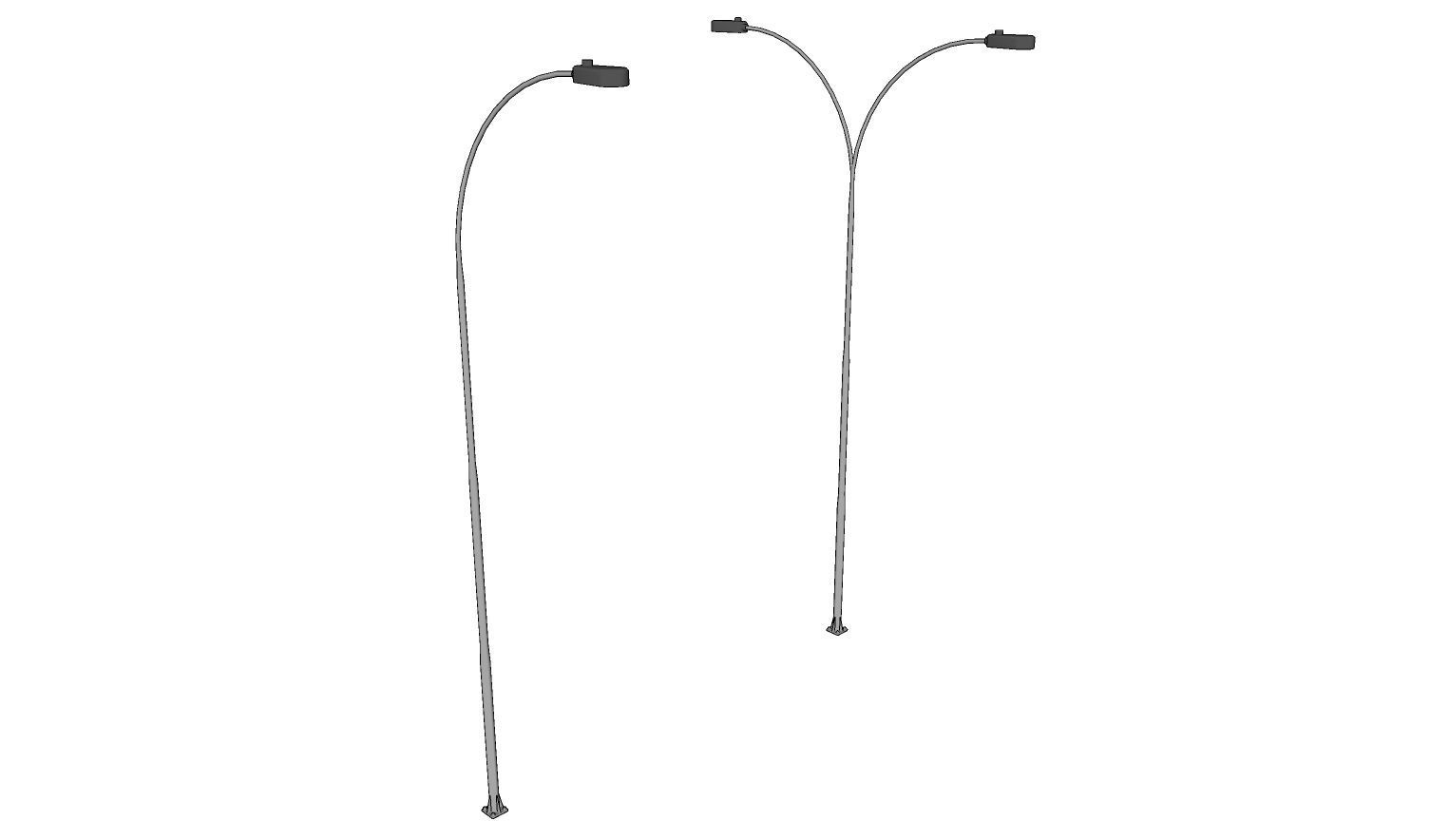 Lamp Post - Light Pole - Light Post - Street Light - Group 02 3D model_4