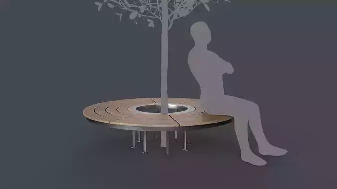 Modern Outdoor Bench 103 PBR Game Ready