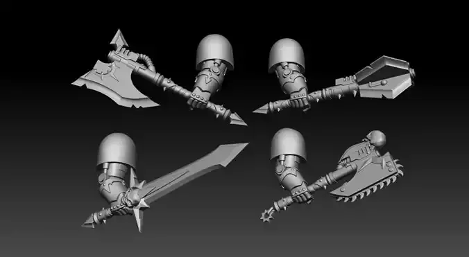 4 HANDS WITH POWER WEAPONS