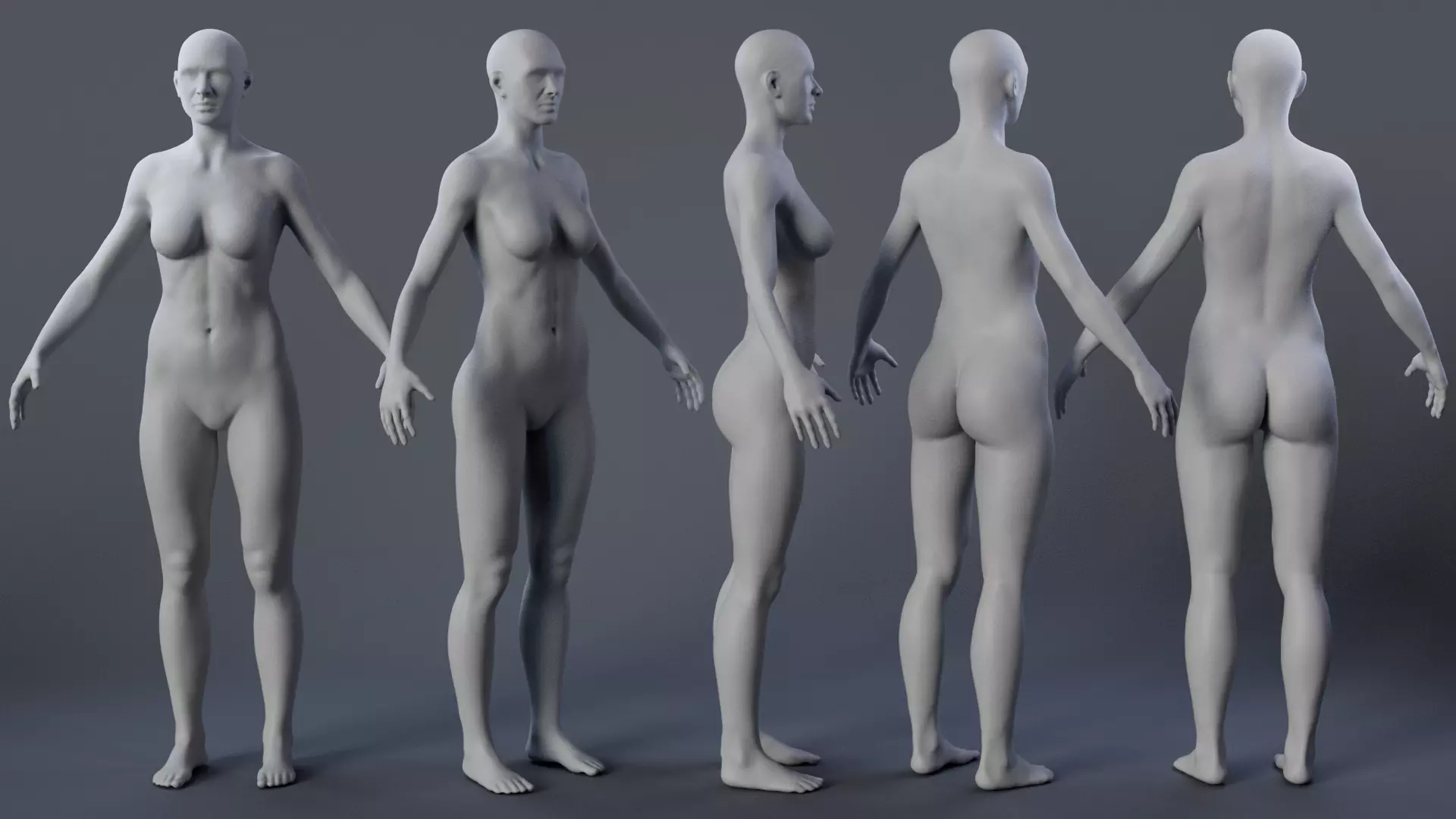 Female Basemesh 3D model_0