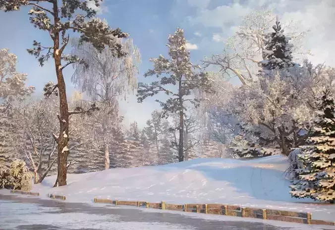 Archmodels vol 100 - Winter and Autumn Trees Collection