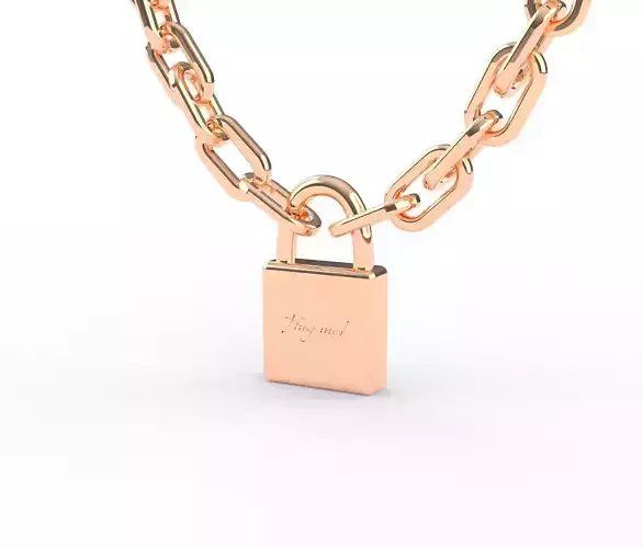  Padlock Necklace Pendant Hug Me 3D print model